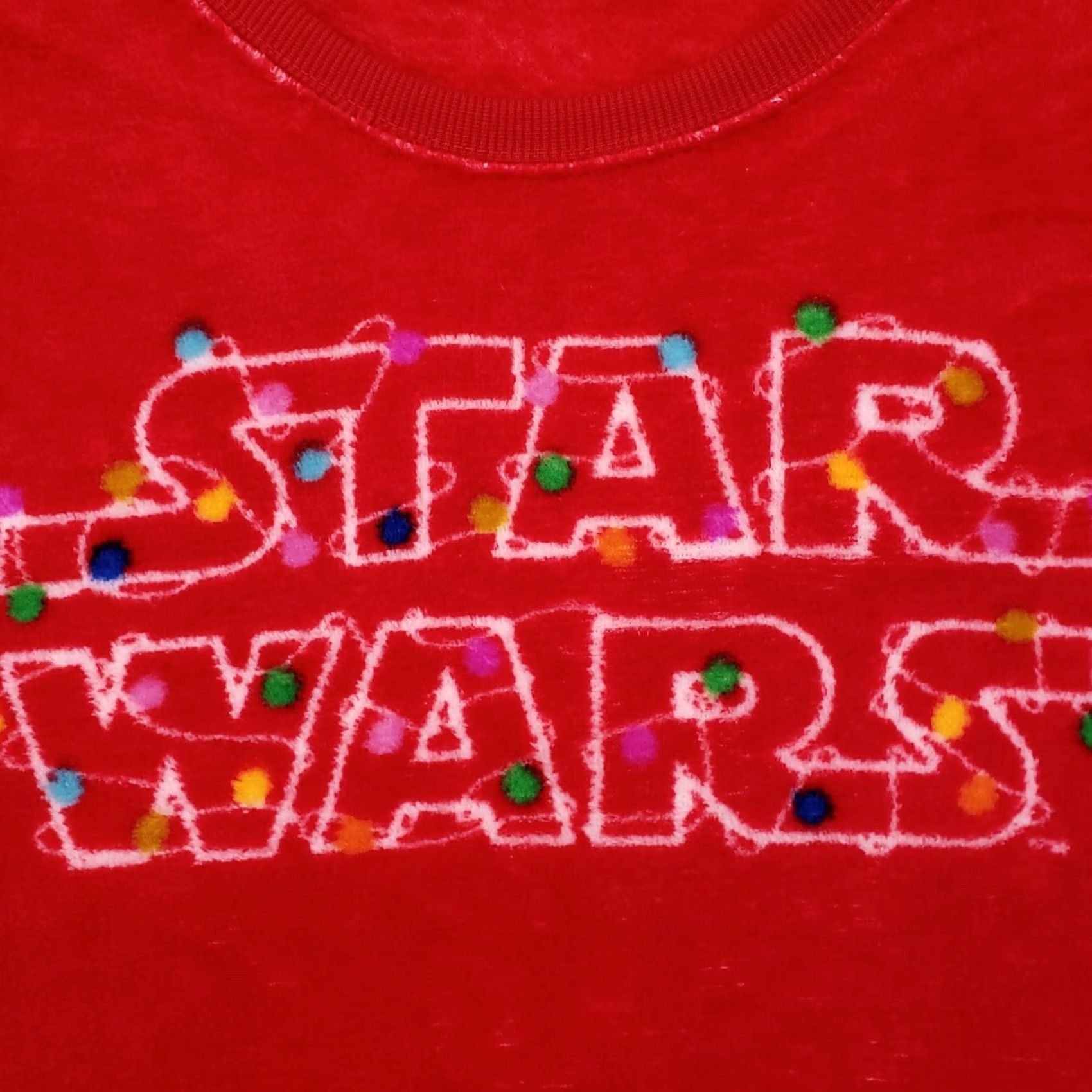 Star Wars Star Wars Sweater Womens S Small Red Pullover Logo Christmas Lights Fuzzy Knit Size S / US 4 / IT 40 - 7 Thumbnail