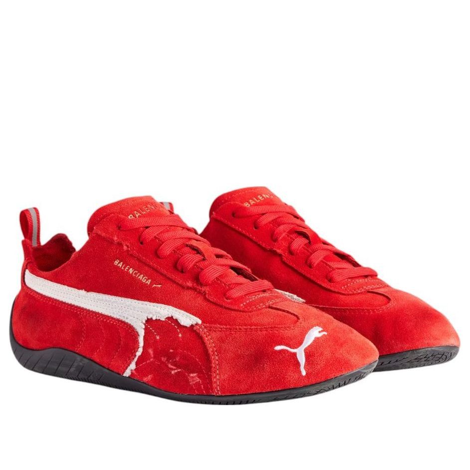 Balenciaga Balenciaga x Puma Speedcat Suede 'Distressed Red White Size US 11 / EU 44 - 1 Thumbnail