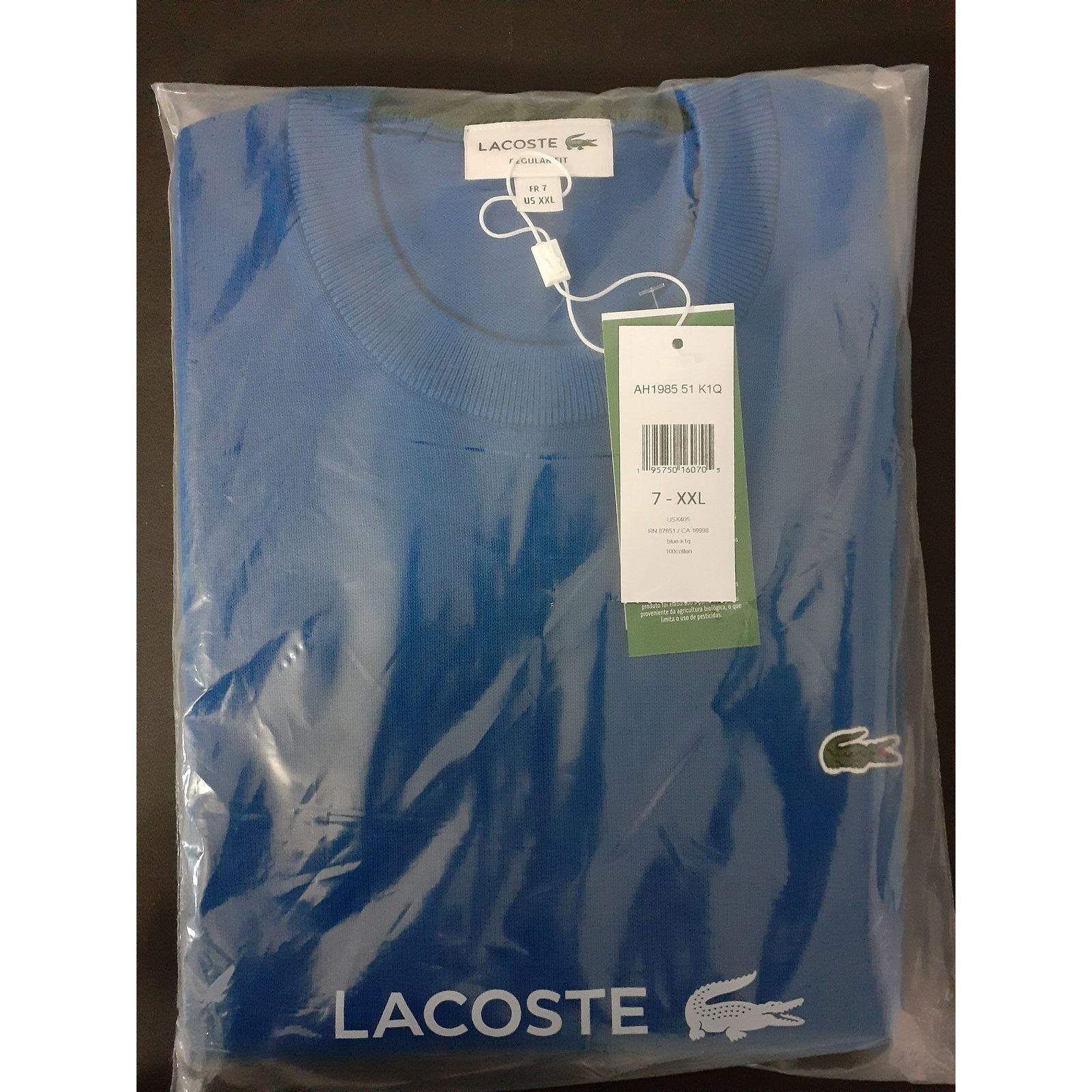 Lacoste Lacoste Mens Ah1985-51 Crew Neck Sweater Marina, XX-Large US Size US XXL / EU 58 / 5 - 2 Thumbnail