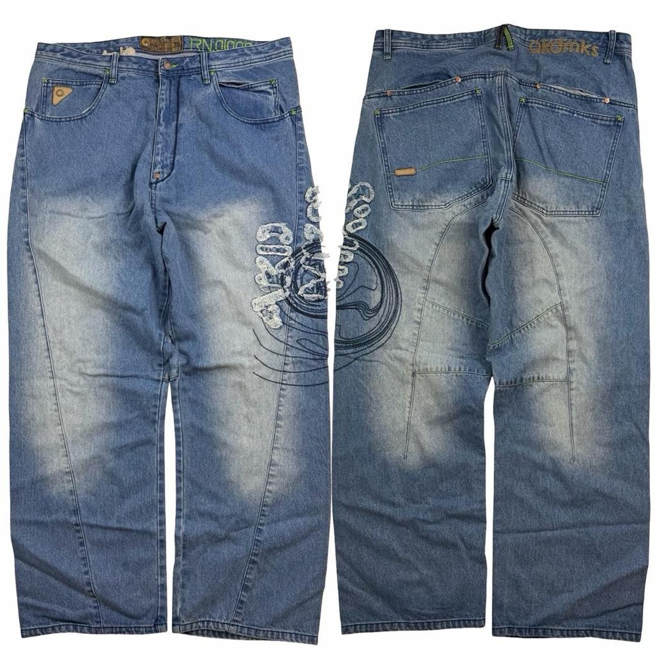 Akademiks Vintage Akademiks Embroidered Baggy Denim Jeans - Waist: 38 Size US 38 / EU 54 - 1 Thumbnail