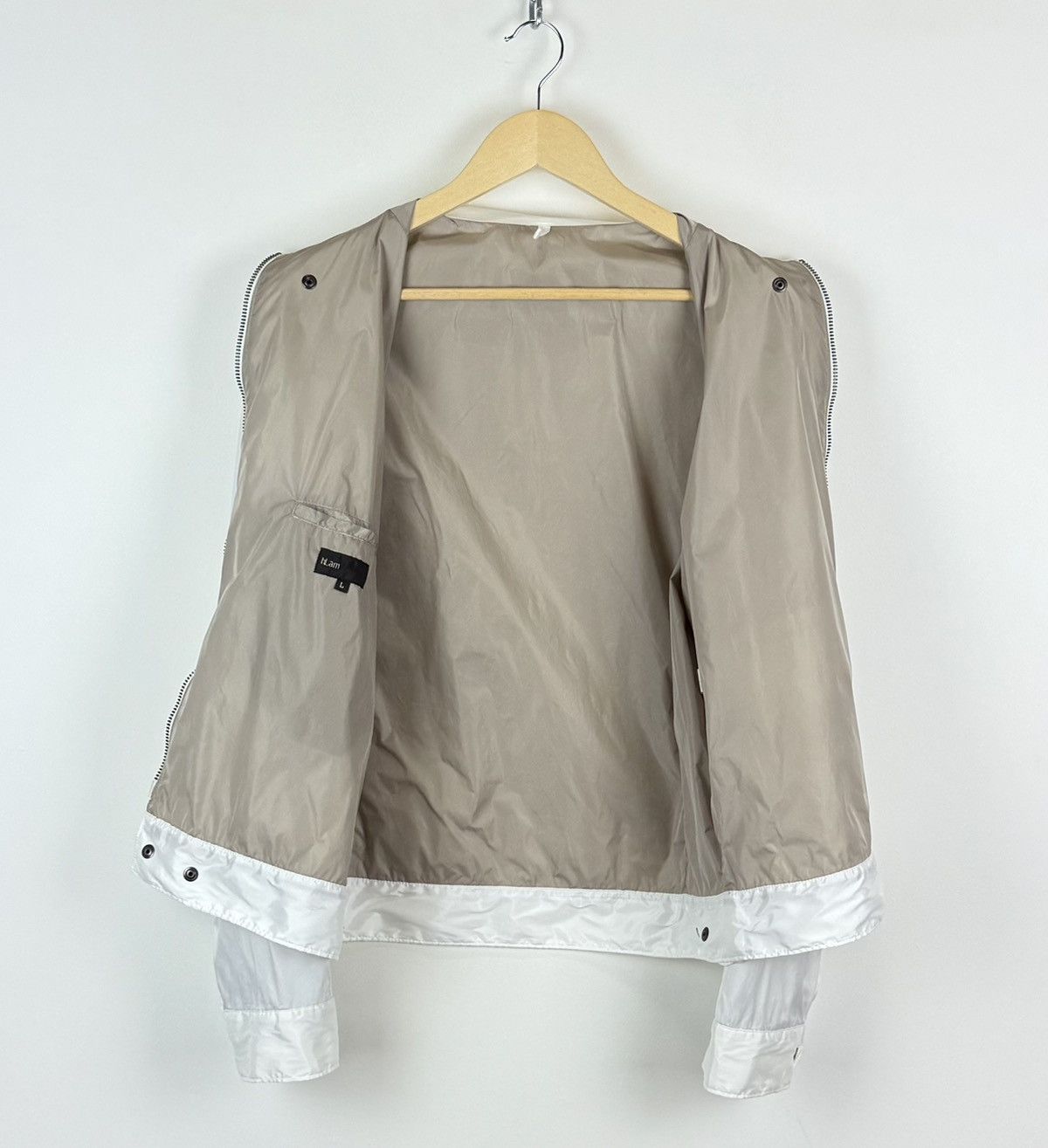 Vintage Vintage Archive hLam Milano Full Zip Nylon Jacket White Top Size L / US 10 / IT 46 - 5 Thumbnail