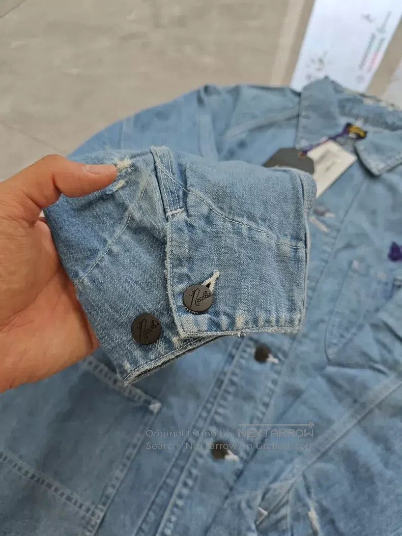 Needles Needles Embroidered single row long sleeve denim jacket Size US L / EU 52-54 / 3 - 7 Thumbnail