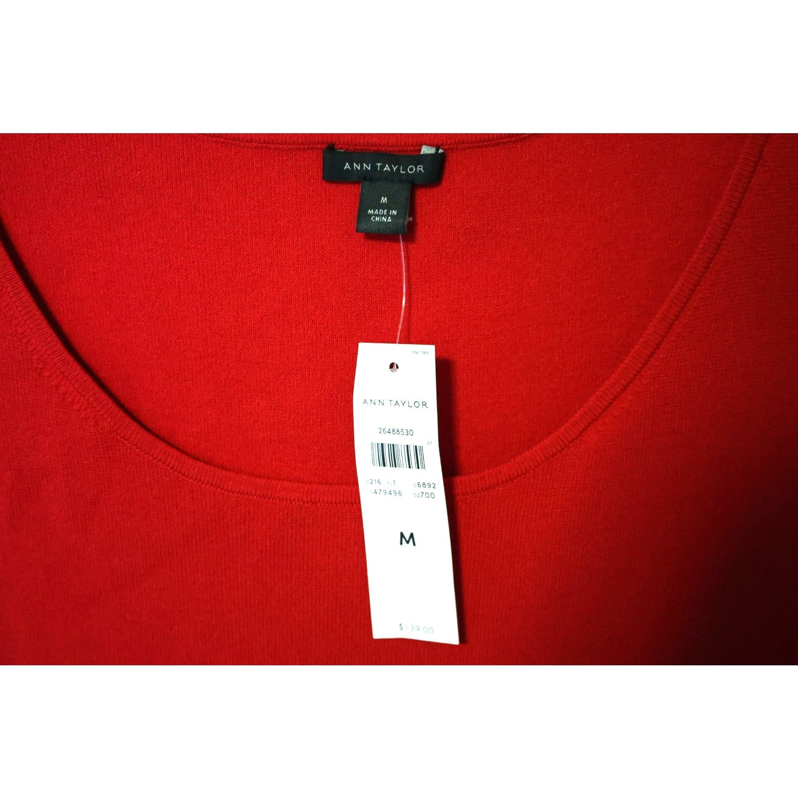 Ann Taylor Ann Taylor Knit Sweater Dress - Size Medium - Red - NWT Size M / US 6-8 / IT 42-44 - 2 Thumbnail