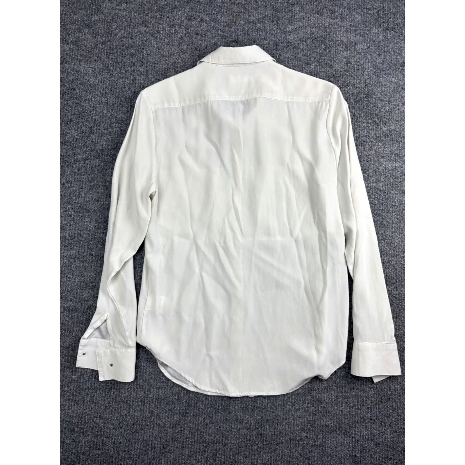 Vintage Elaine Kim Shirt Womens XS Silk Long Sleeve Button-Up Pockets Blouse White Size XS / US 0-2 / IT 36-38 - 8 Thumbnail