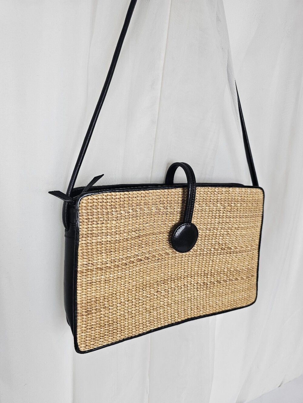 Other Dokkim Tatami Straw & Leather Shoulder Bag Rare Vintage Size ONE SIZE - 3 Thumbnail