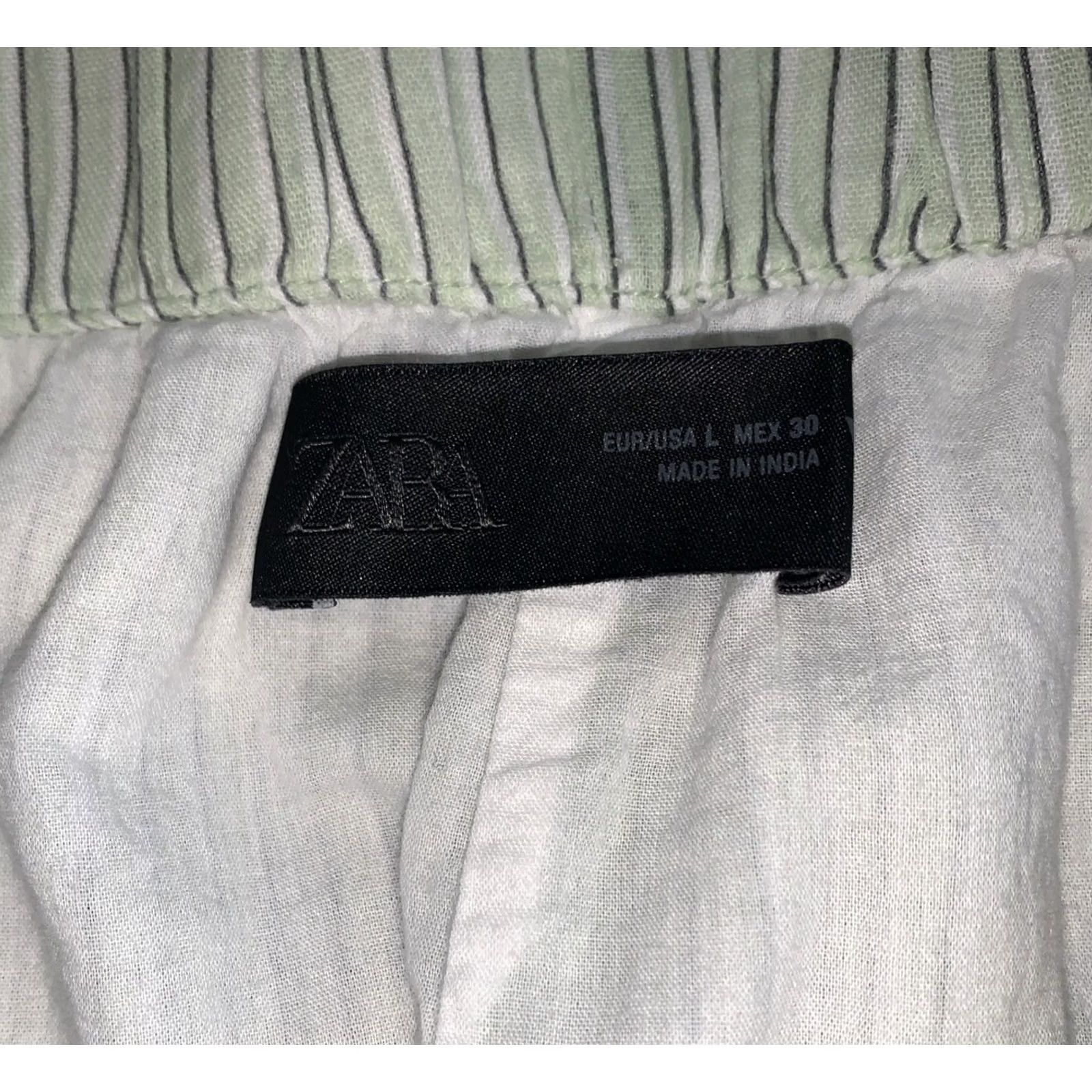 Zara ZARA Striped Knit Shorts Pockets Loungewear Hot Pants Multicolor 100% Cotton Women Small? Size 36" / US 14 / IT 50 - 3 Thumbnail