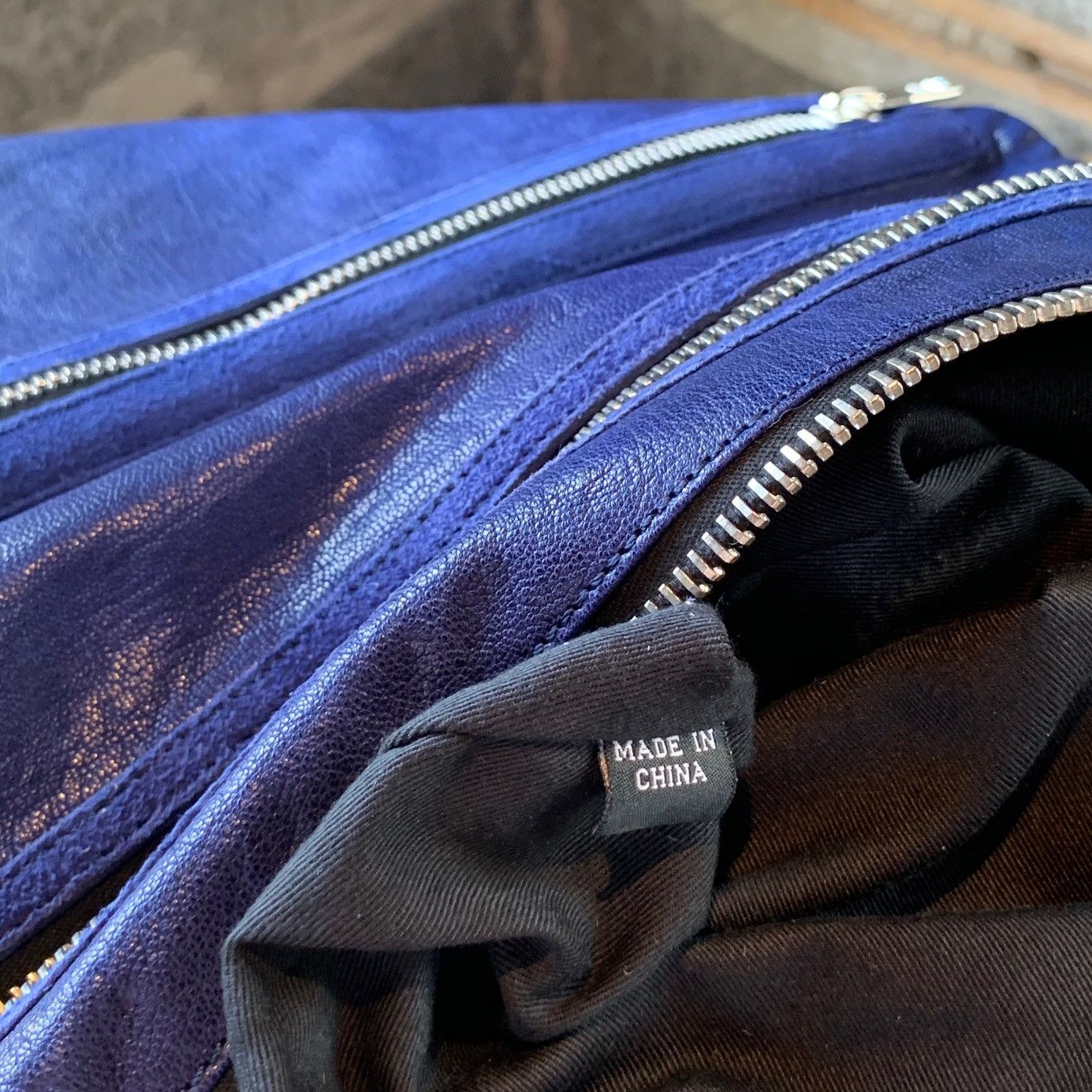 Alexander Wang Alexander Wang Dark Blue Fold Over Leather and Suede Clutch Size ONE SIZE - 10 Thumbnail