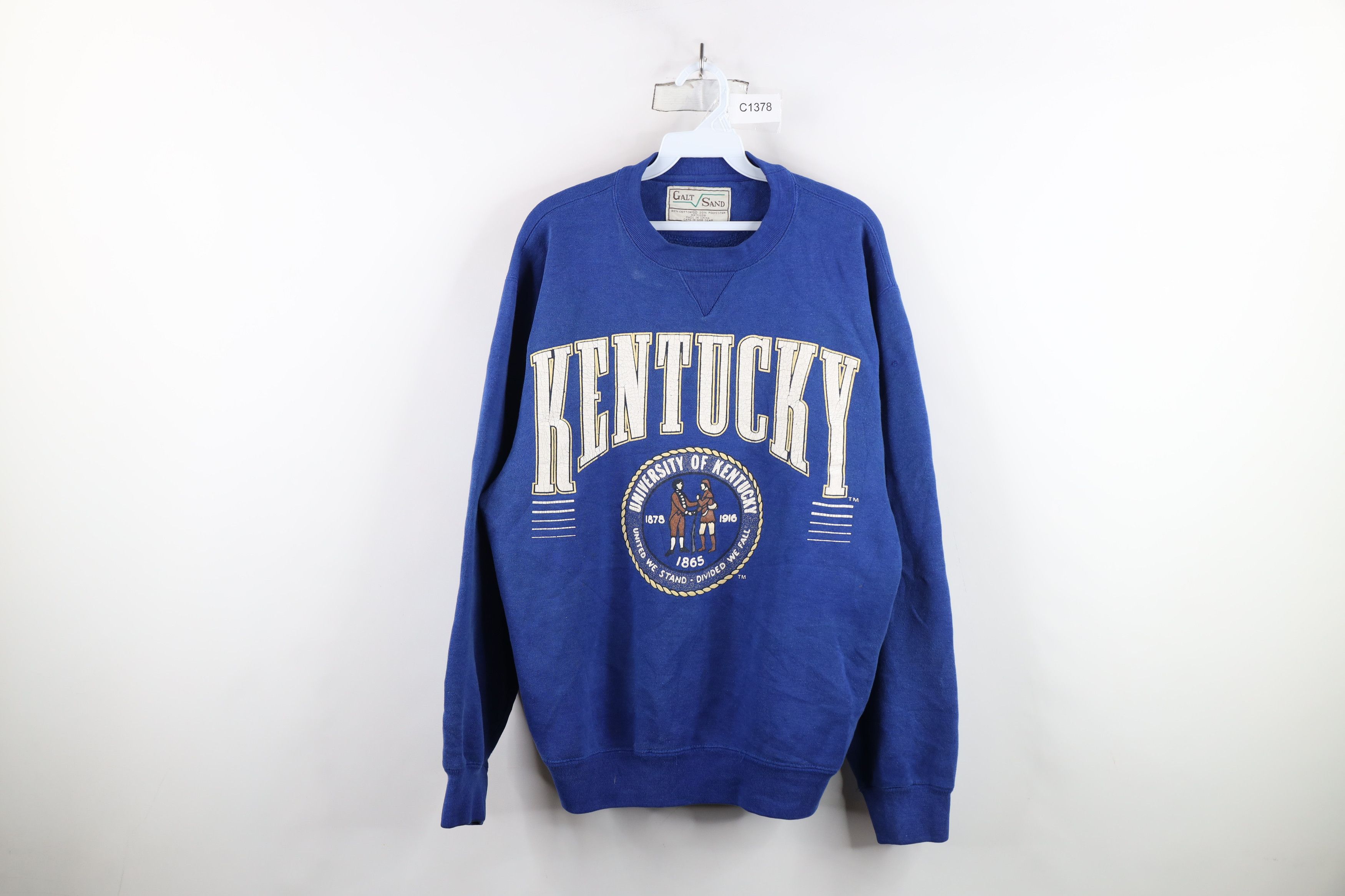 Vintage Vintage 90s Spell Out University of Kentucky Sweatshirt Size US M / EU 48-50 / 2 - 1 Thumbnail