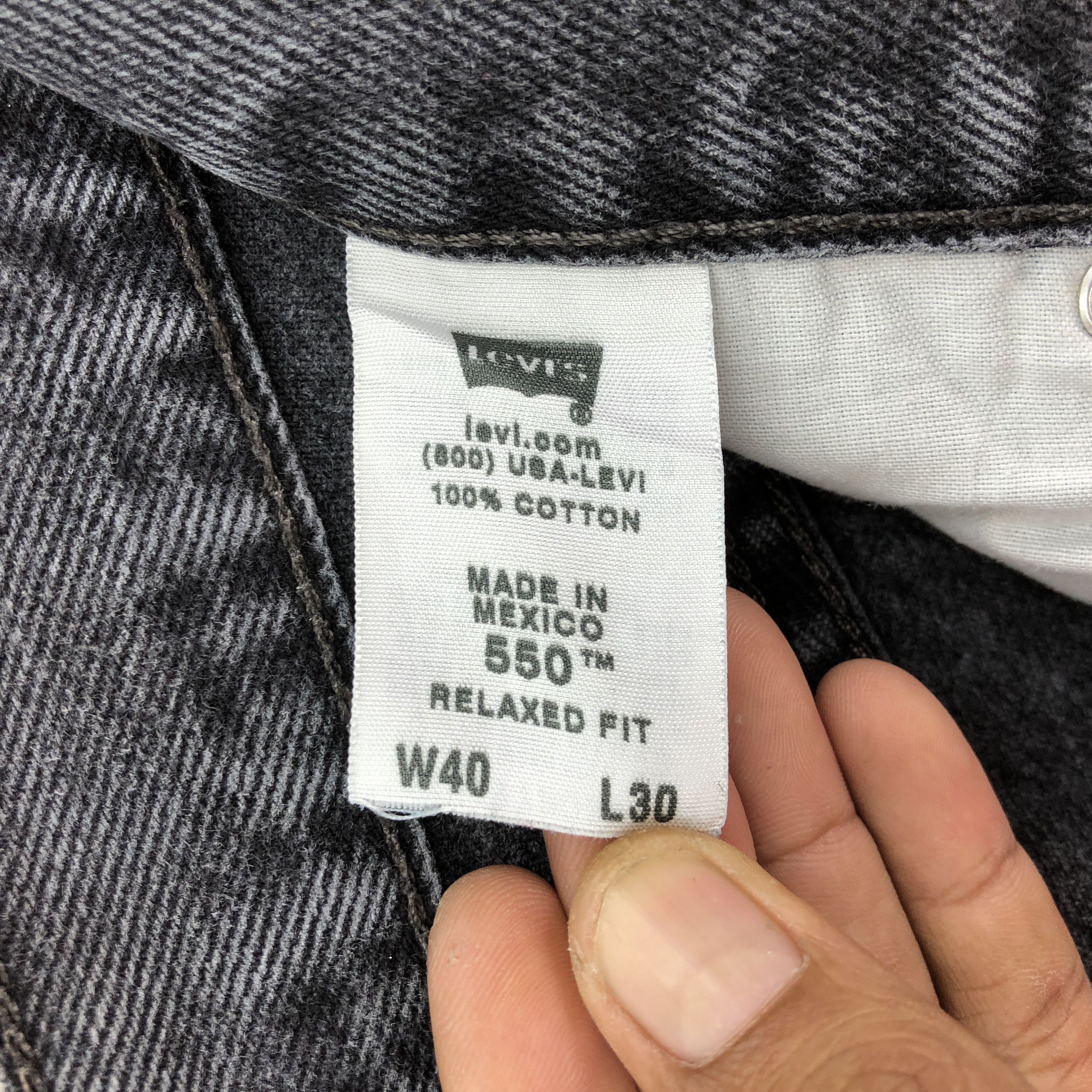 Levi's Vintage Levis Faded Black Jeans Levi's 550 Stonewash Denim Size US 40 / EU 56 - 10 Thumbnail