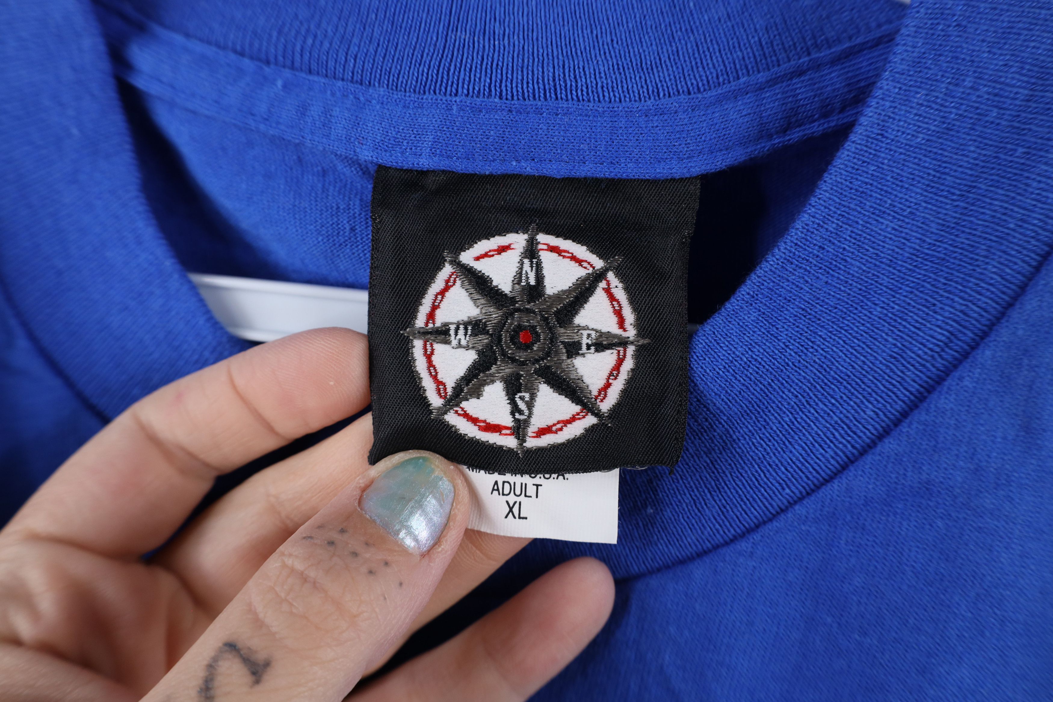 Marlboro Vintage 90s Marlboro Skiing Pocket T-Shirt Blue Cotton USA Size US XL / EU 56 / 4 - 6 Thumbnail