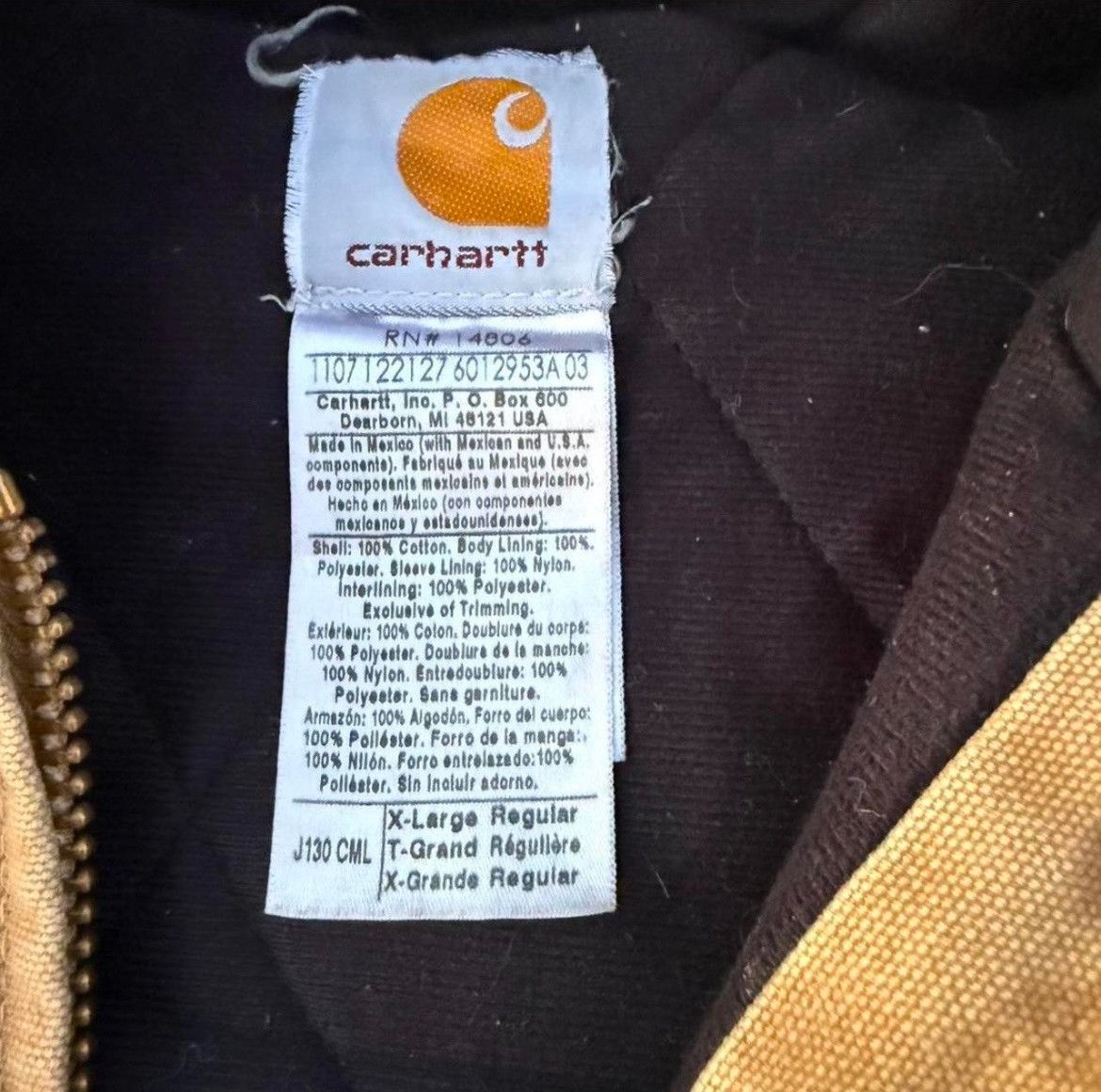 Carhartt × Vintage Tan vintage carhartt jacket Size US XL / EU 56 / 4 - 5 Thumbnail