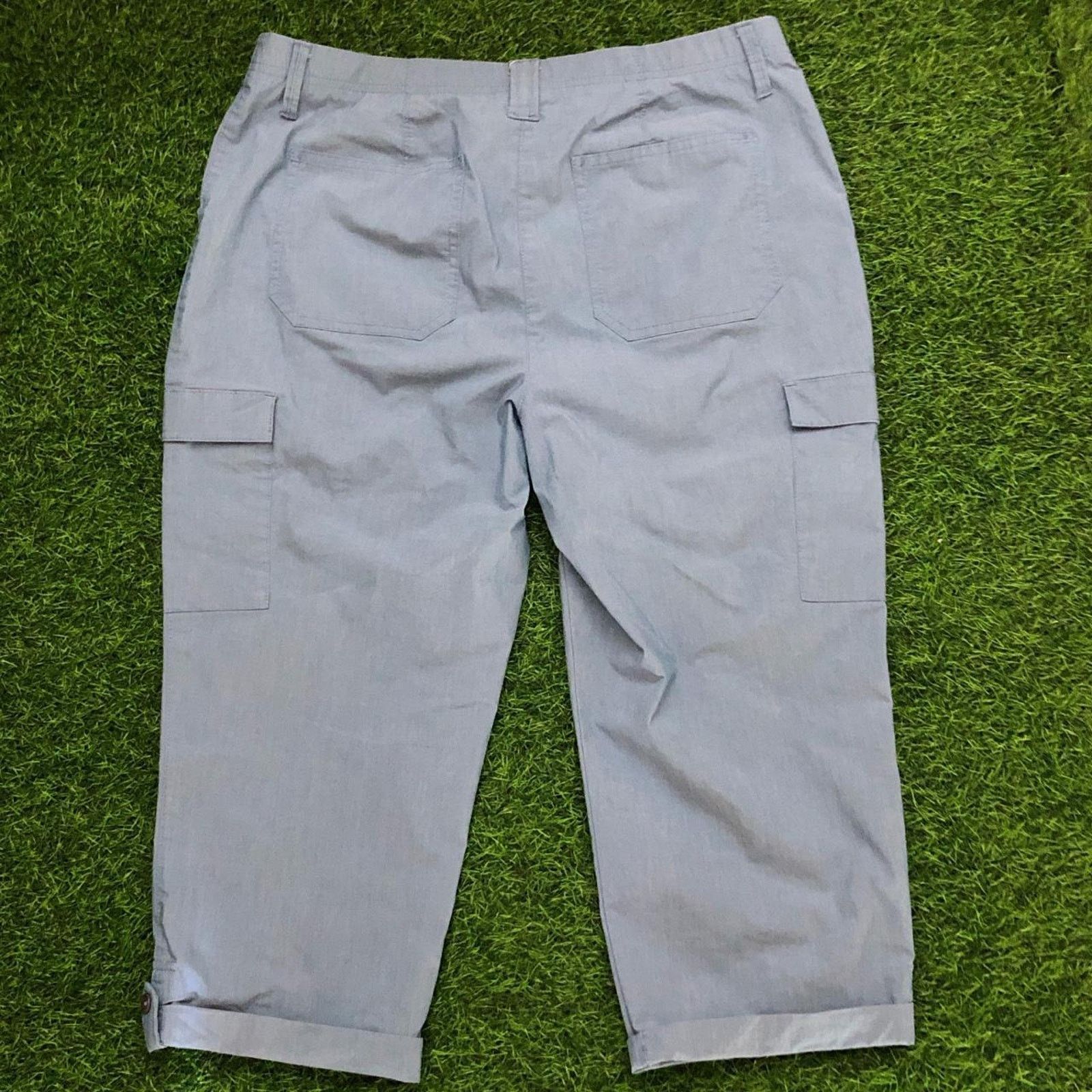 Chicos Women's Light Blue Chicos Cargo Capri Pants Size 26" / US 2 / IT 38 - 2 Thumbnail