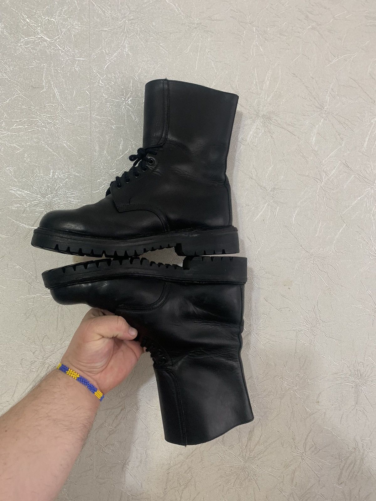 Vintage Soldini Vintage 80’s Military Combat Italian Leather Boots Size US 11 / EU 44 - 6 Thumbnail