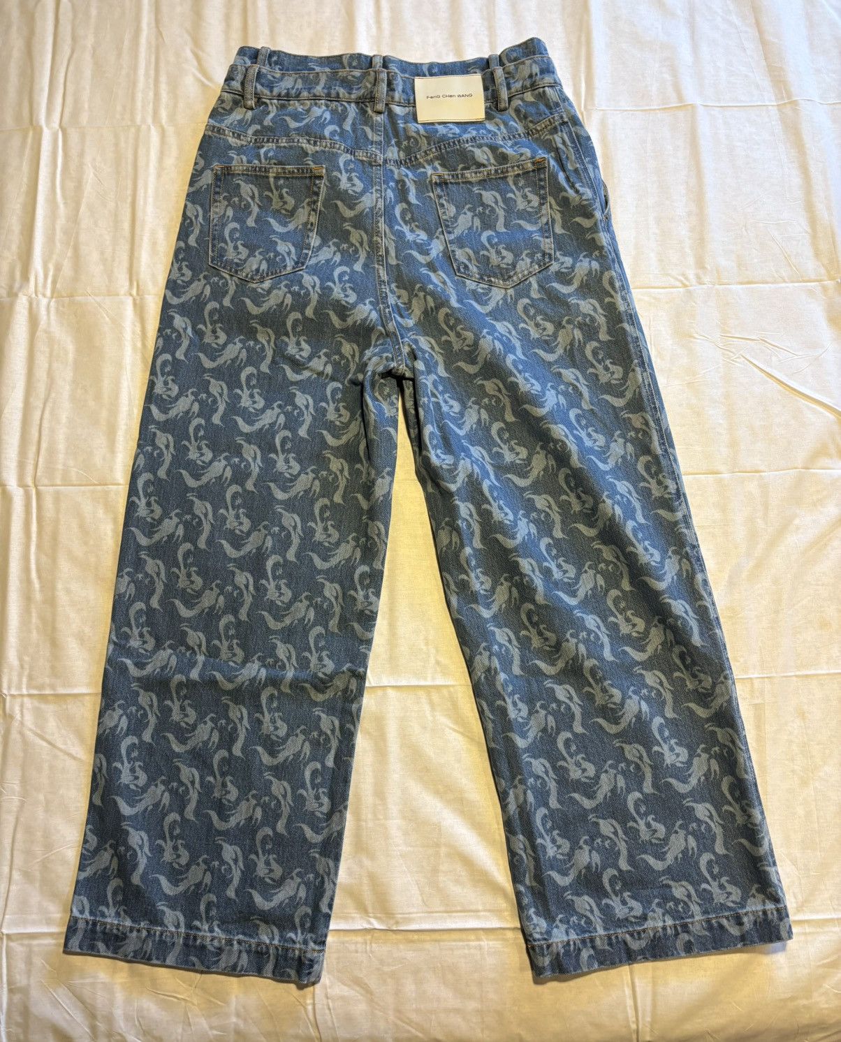 Feng Chen Wang Feng Chen Wang wide leg double waist denim pants. Size US 31 - 10 Thumbnail