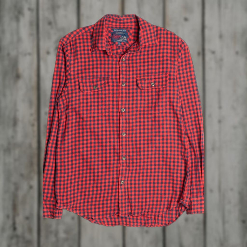 Old Navy VINTAGE Old Navy Shirt Small Red Flannel Check Plaid Button-Up Long Sleeve Mens Women None Size US S / EU 44-46 / 1 - 1 Thumbnail