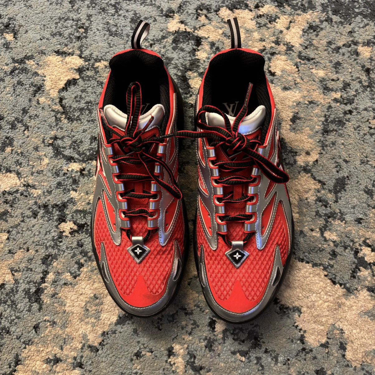 Louis Vuitton Louis Vuitton Tatic Red Sneaker Size US 8 / EU 41 - 3 Thumbnail