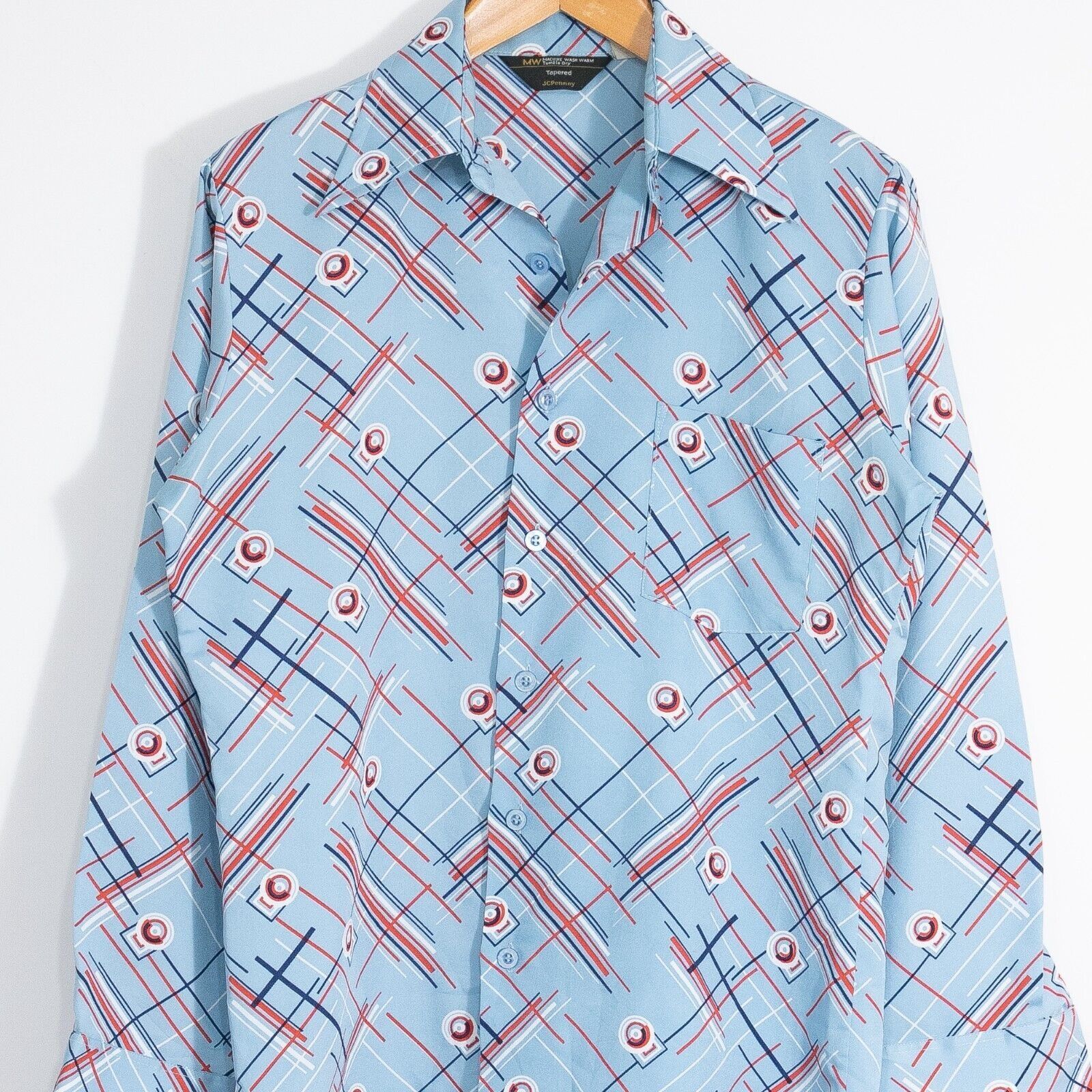 JCPenney Vintage JC Penney Disco Collar Button Shirt M - Long Sleeve Size US M / EU 48-50 / 2 - 2 Thumbnail