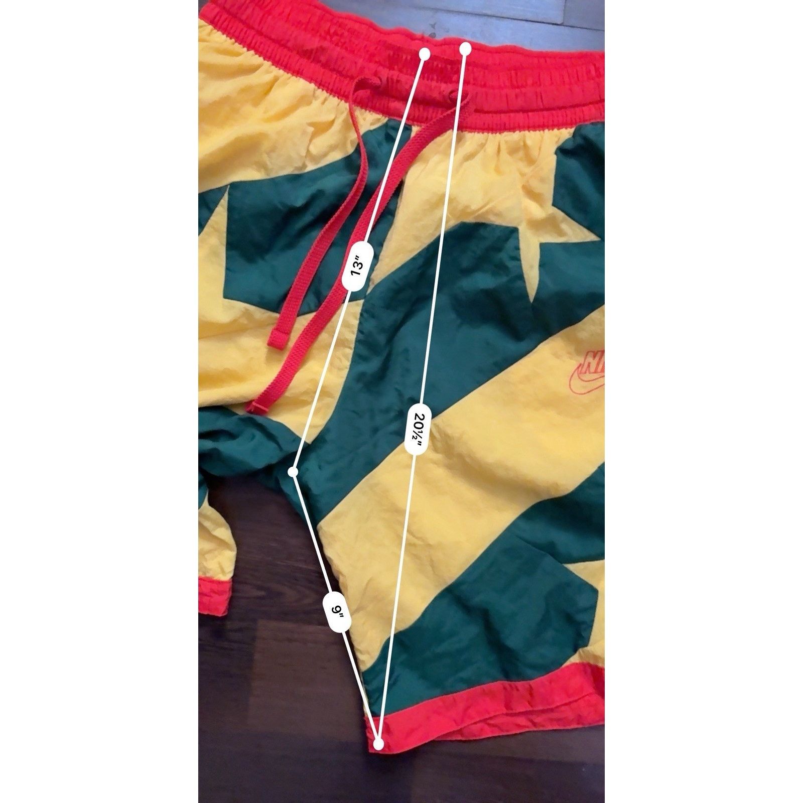 Nike RareNike Men's Red M All Over Print StarsShorts Big Spellout Size US 36 / EU 52 - 5 Thumbnail