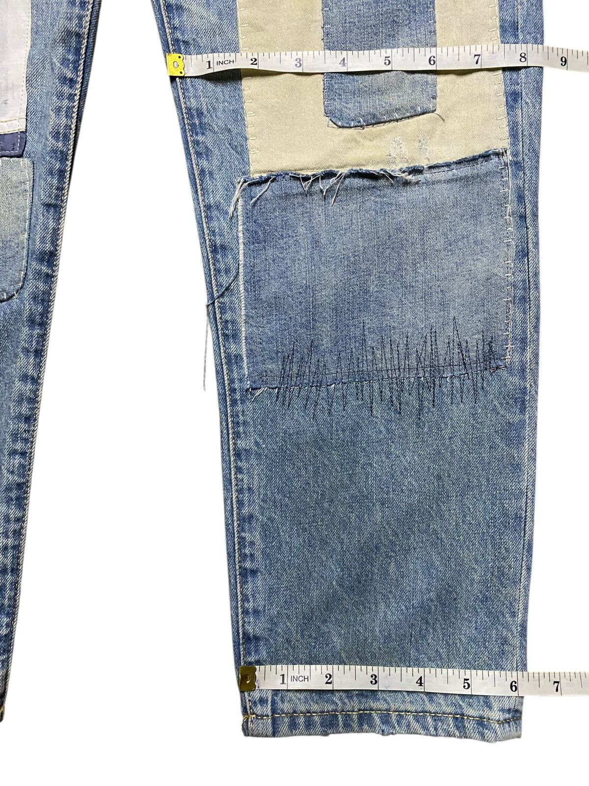 Ralph Lauren Vintage Polo Ralph Laurent Shashiko Boro Lace up Belt Jeans Size US 32 / EU 48 - 19 Thumbnail