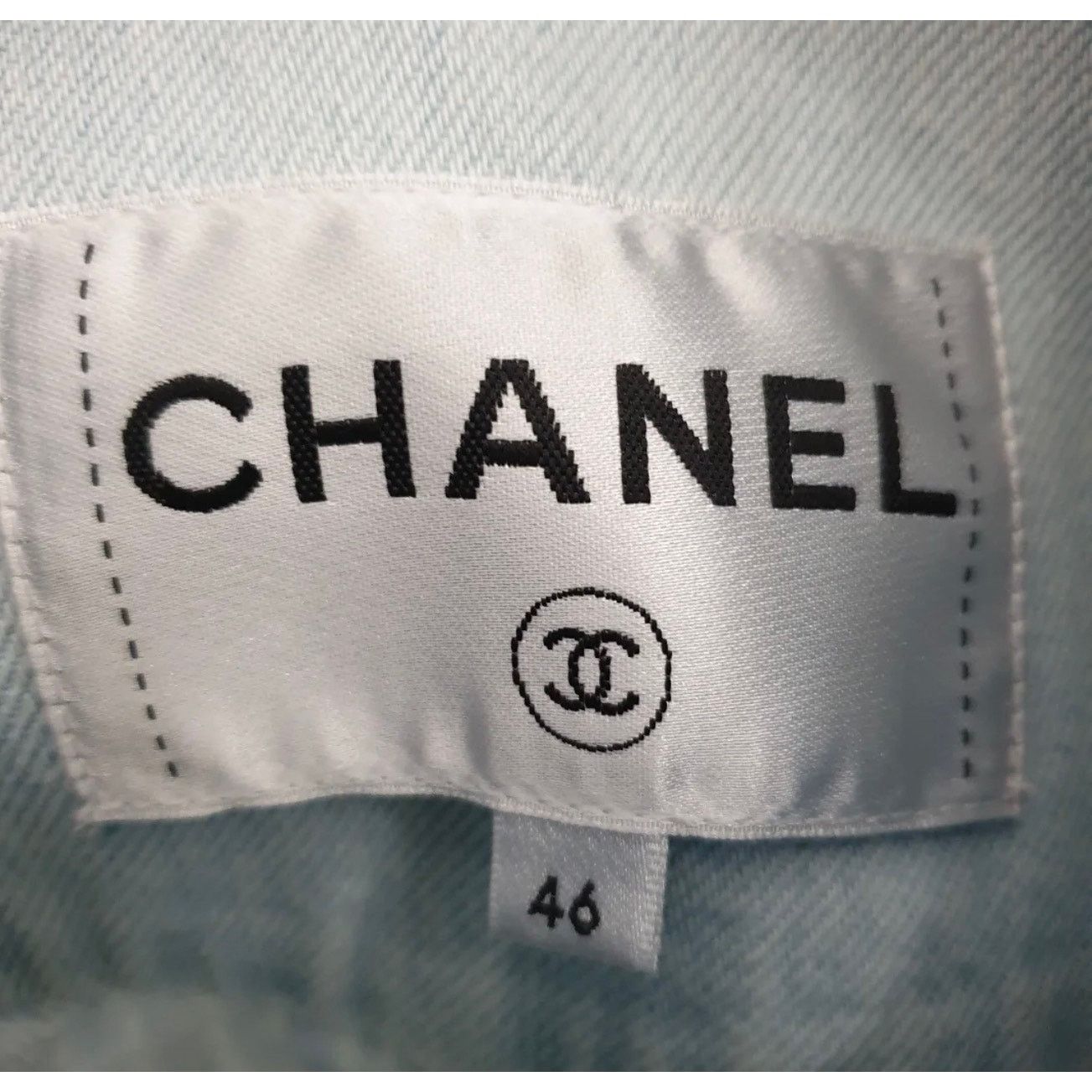 Chanel Chanel 2018 Striped Denim Jacket, Size 46 Size XL / US 12-14 / IT 48-50 - 6 Thumbnail