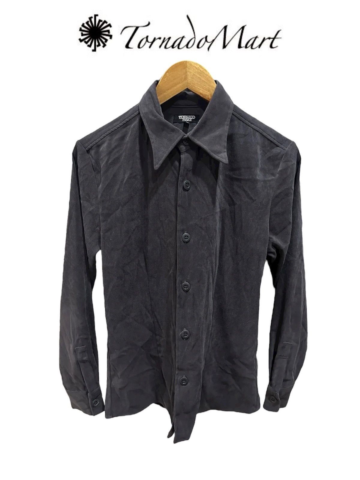 14th Addiction 2000s Tornado Mart - Gothic Black Metallic Shirt Size US M / EU 48-50 / 2 - 1 Thumbnail