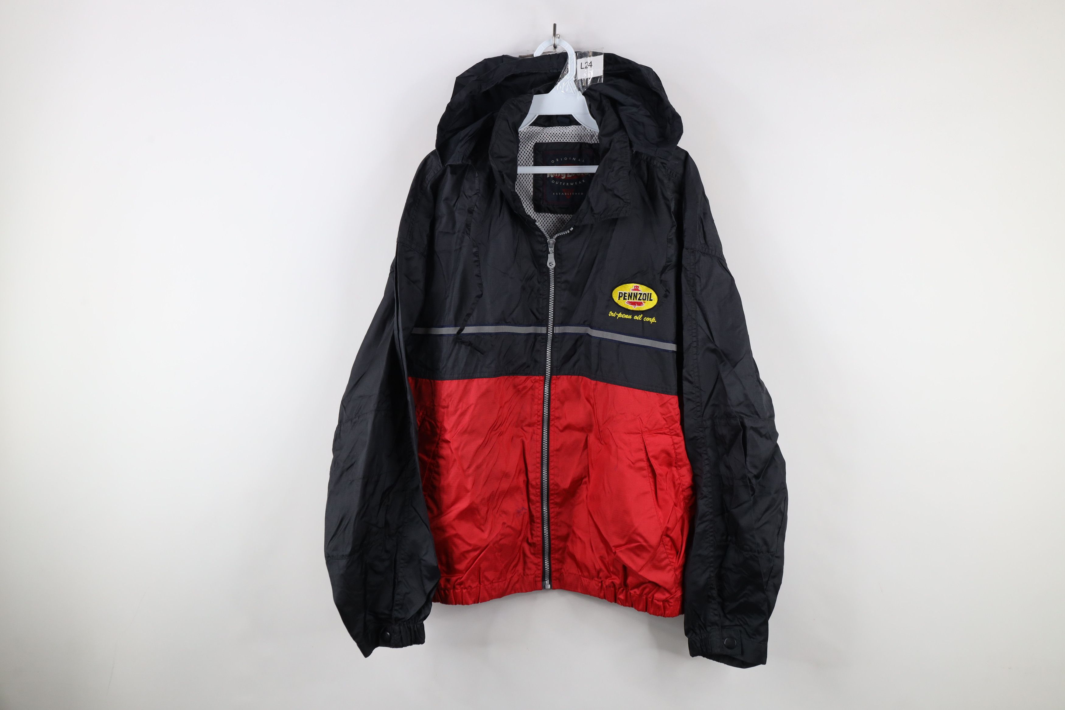 Vintage Vintage 90s Pennzoil Racing Hooded Windbreaker Jacket Coat Size US L / EU 52-54 / 3 - 1 Thumbnail