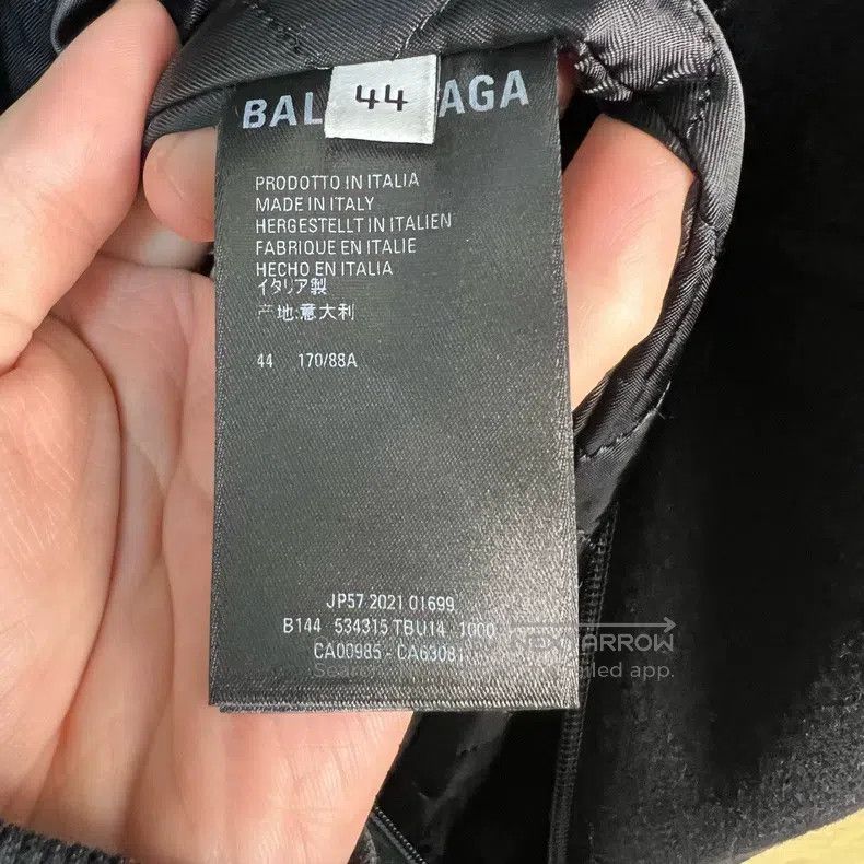 Balenciaga Balenciaga Front Logo Black Fleece Cotton Bomber Jacket Size US S / EU 44-46 / 1 - 4 Thumbnail