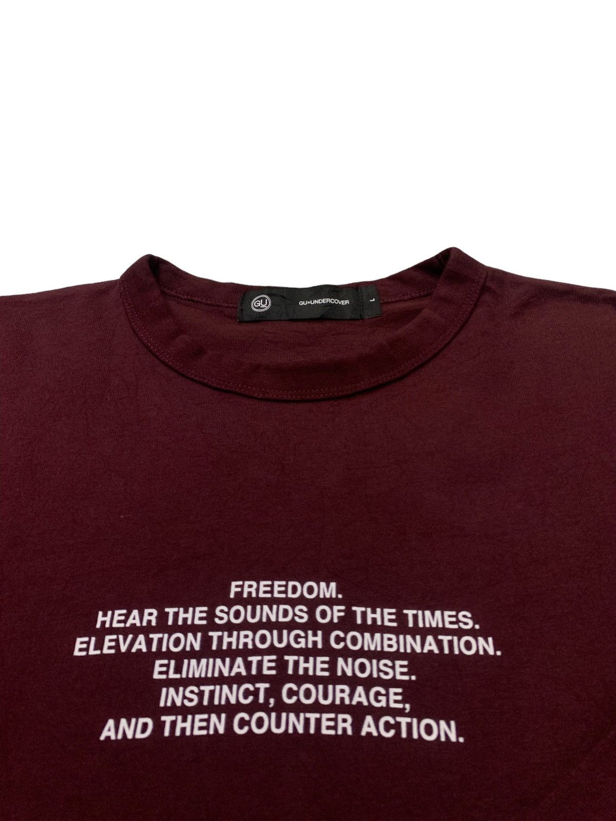 GU × Jun Takahashi × Undercover Undercover GU Freedom Of Noice Poem Long Sleeve Tees Size US L / EU 52-54 / 3 - 4 Thumbnail