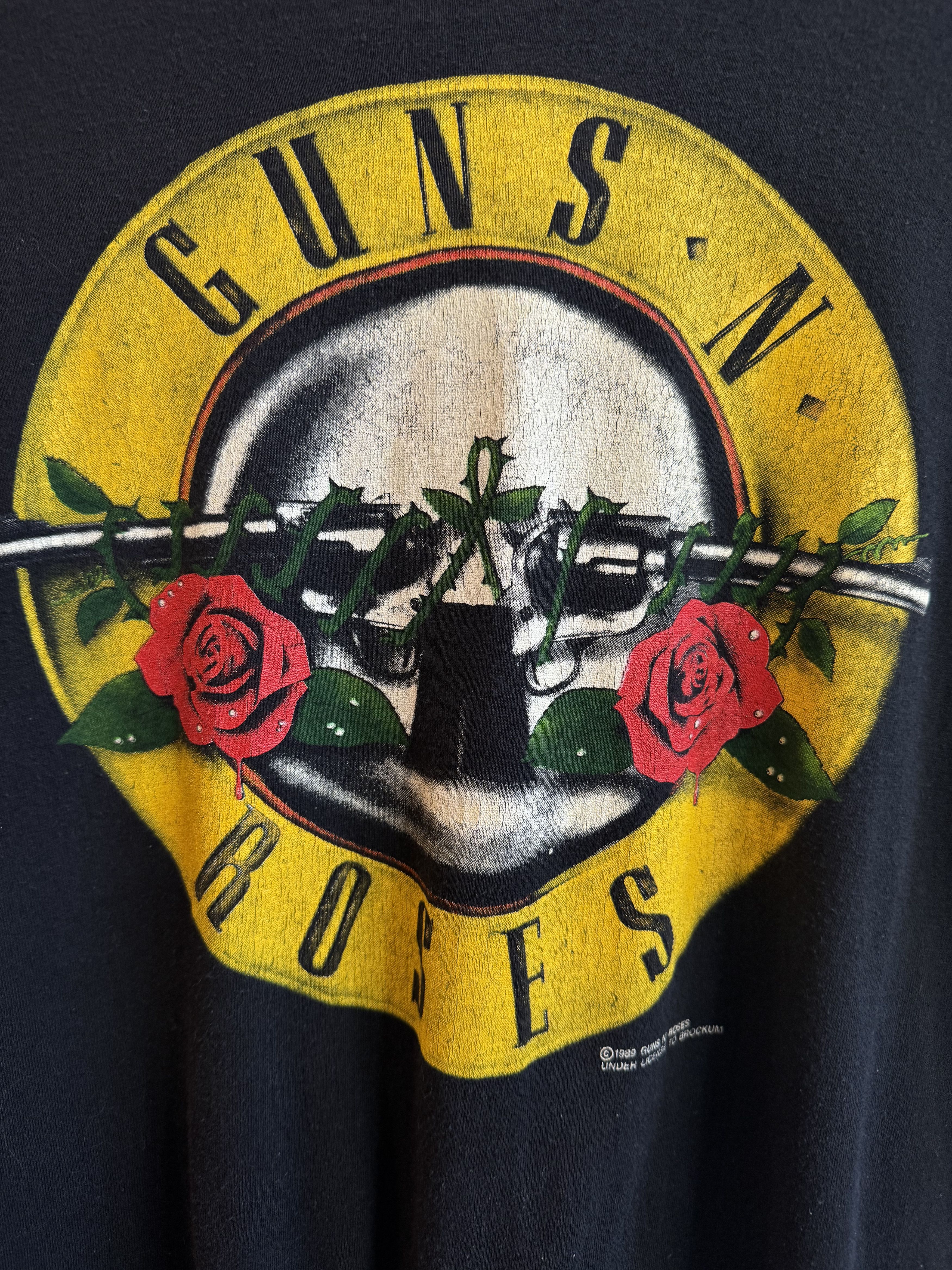 Vintage 1989 Guns N Roses Was Here Band Tshirt Size L Size US L / EU 52-54 / 3 - 3 Thumbnail