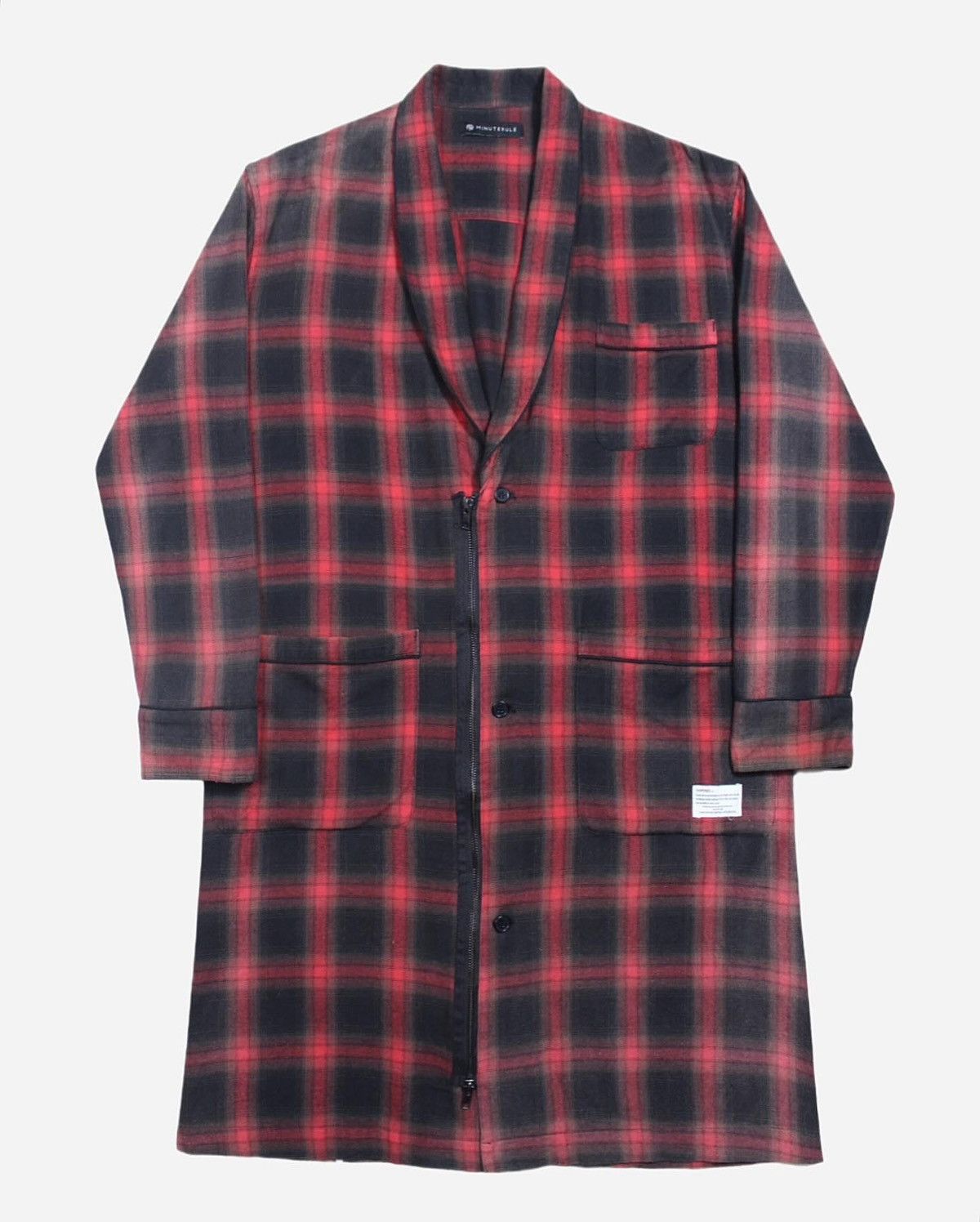 image of Minuterule Tartan Robe in Red Tartan, Men's (Size 2XL)