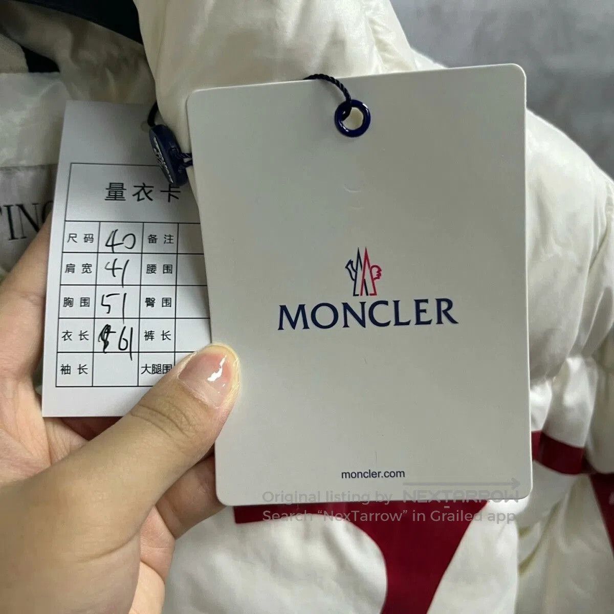 Moncler Valentino White Logo Down Jacket. Size US S / EU 44-46 / 1 - 5 Thumbnail