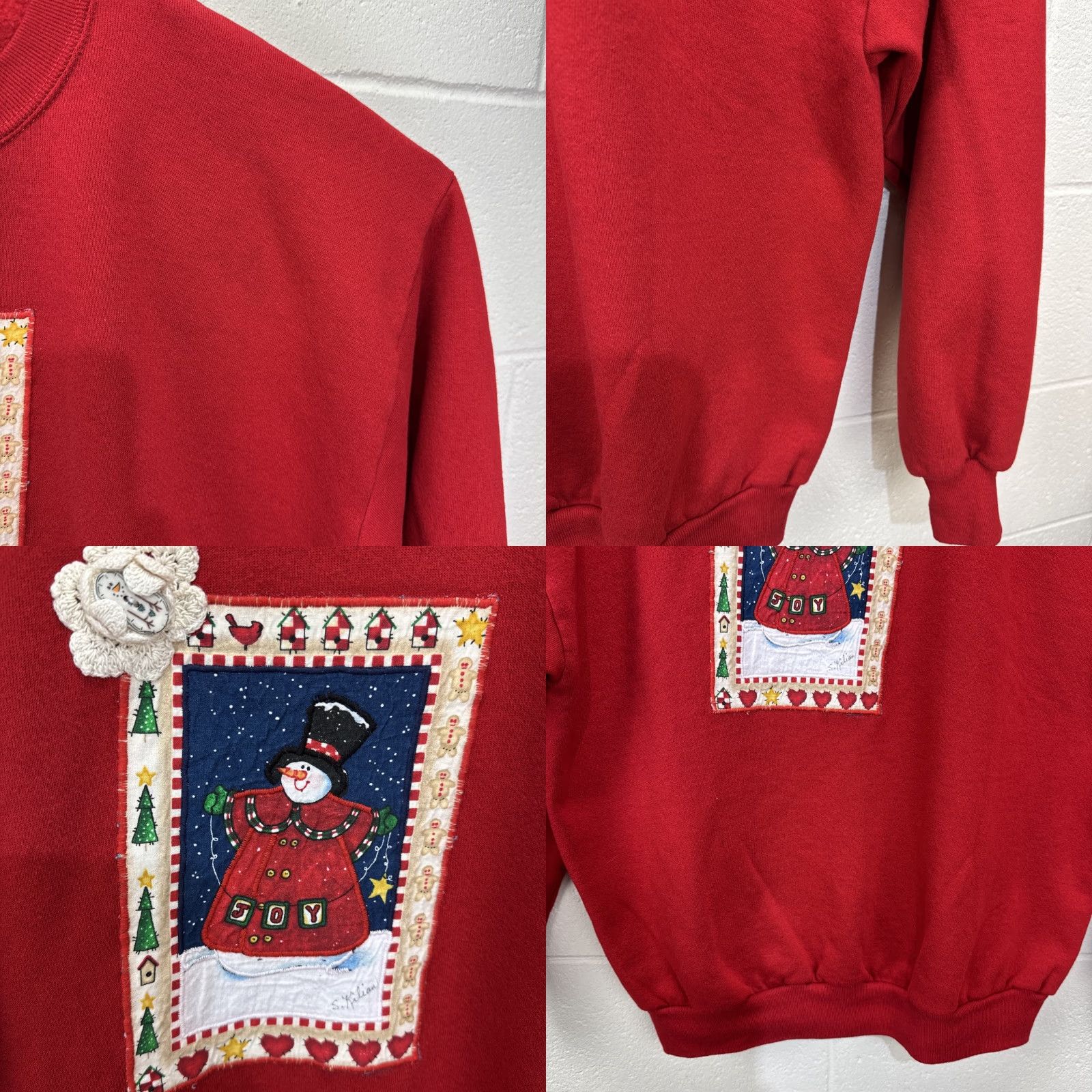 Jerzees VINTAGE JERZEES Sweatshirt Crewneck Woman XL Red Christmas Holiday Graphic Print Size XL / US 12-14 / IT 48-50 - 8 Thumbnail