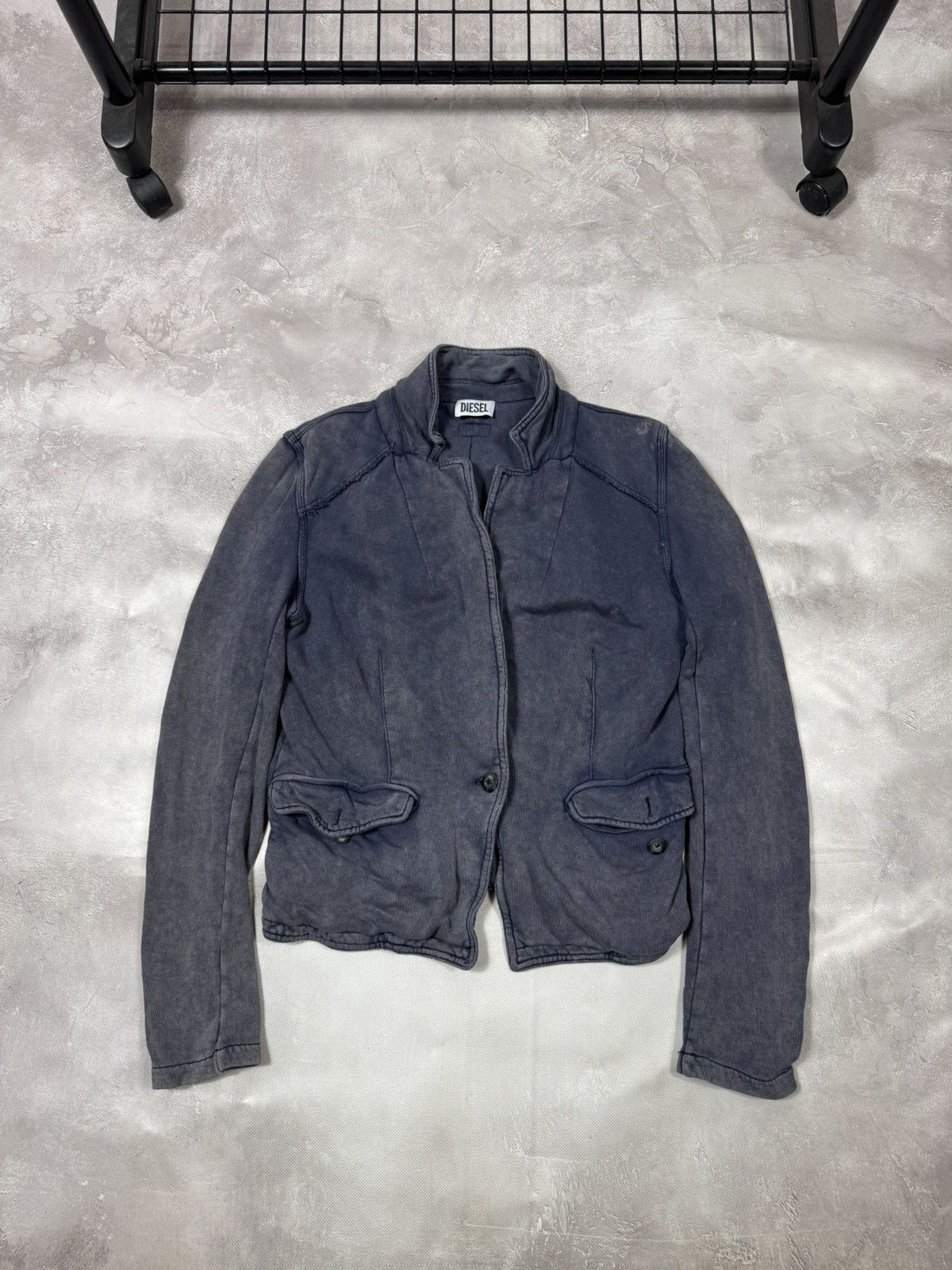Diesel Vintage Diesel Avant-Garde Distressed Effect Women's Blazer Size L / US 10 / IT 46 - 2 Thumbnail