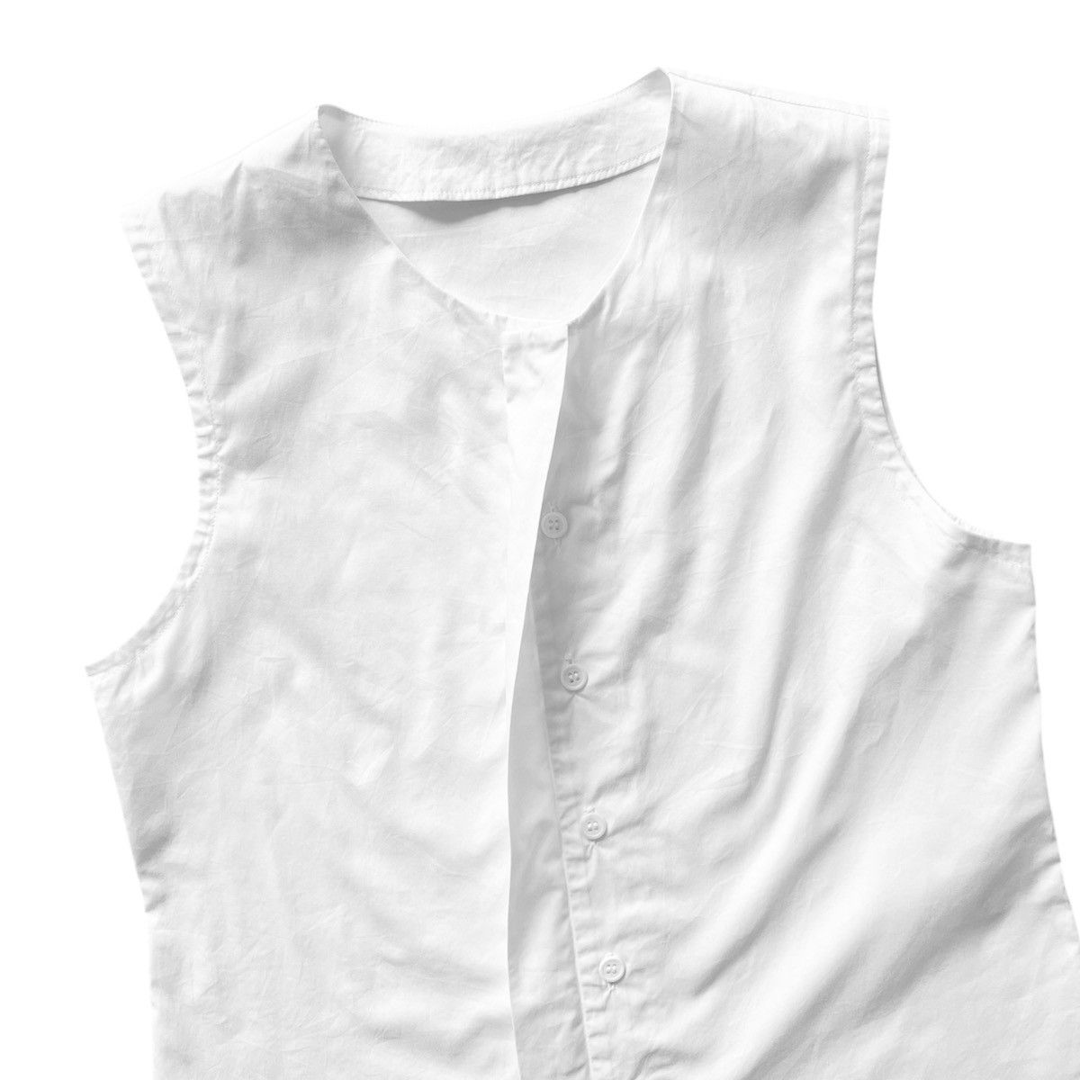 Y's × Yohji Yamamoto Y’s Sleeveless Cotton White Size M / US 6-8 / IT 42-44 - 3 Thumbnail