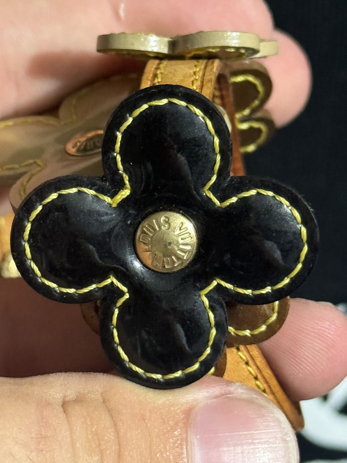 Louis Vuitton Louis Vuitton Fleur Vachetta Vernis Leather Bracelet Size ONE SIZE - 5 Thumbnail