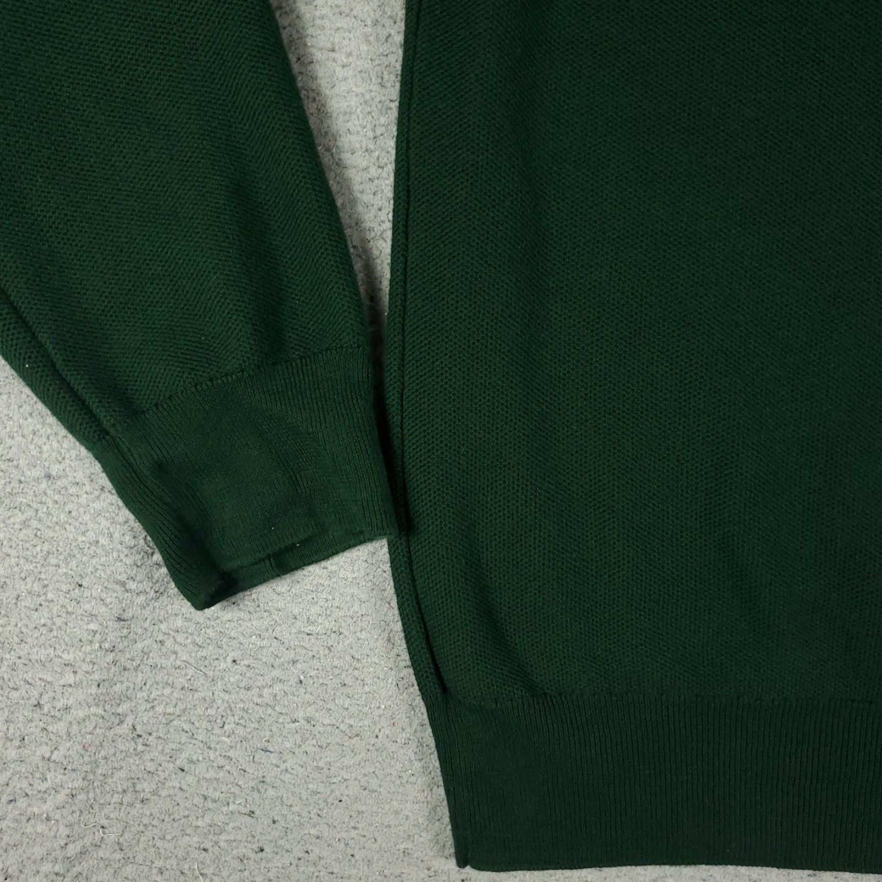 Ralph Lauren Ralph Lauren Mens Green Pony Sweater XL Extra Large 1/4 Zip Pullover Size US XL / EU 56 / 4 - 4 Thumbnail
