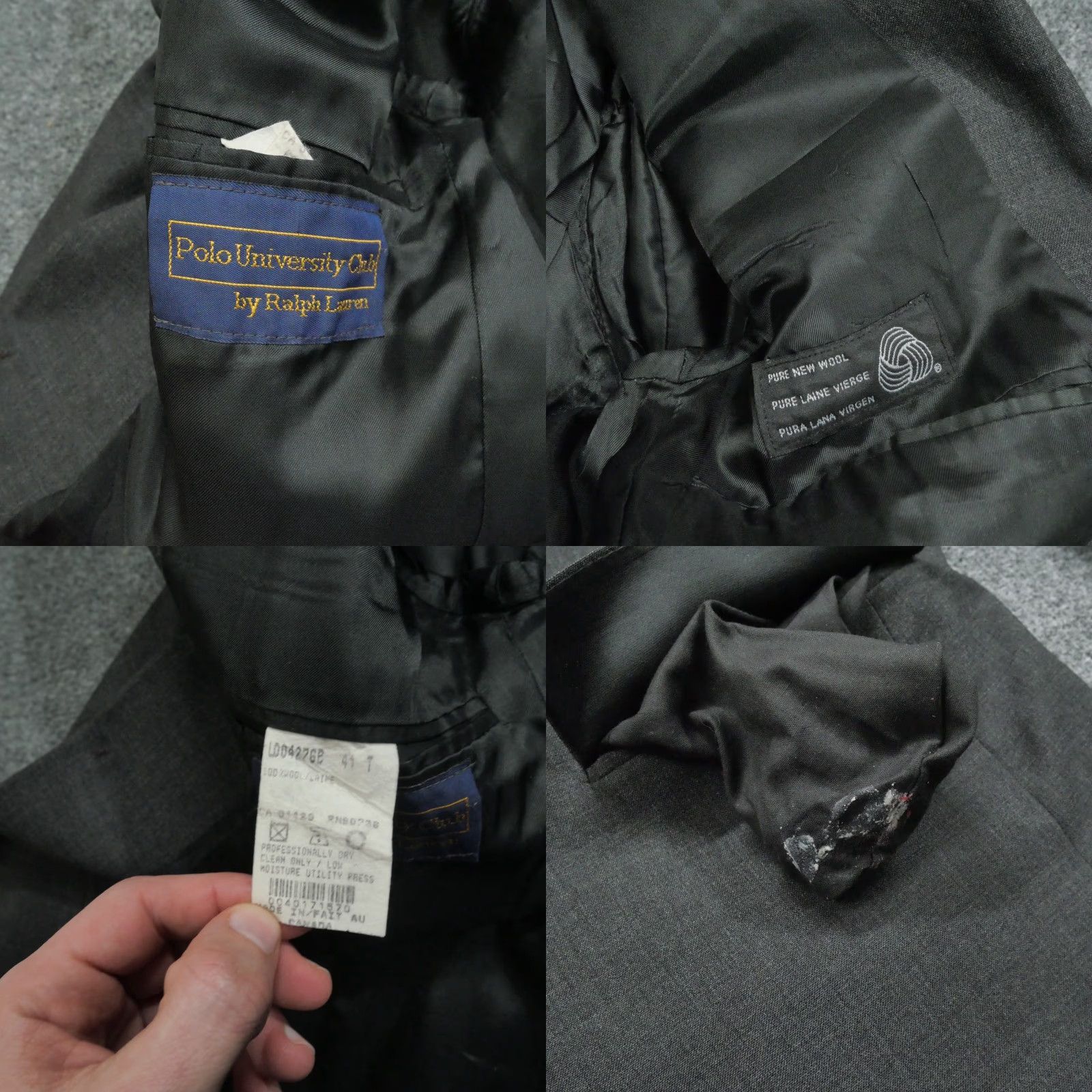 Polo Ralph Lauren VINTAGE Polo Ralph Lauren Blazer Jacket Mens 42 Big & Tall Wool Gray 41 Tall Classic USA Modern Overcoat Size US XL / EU 56 / 4 - 9 Thumbnail
