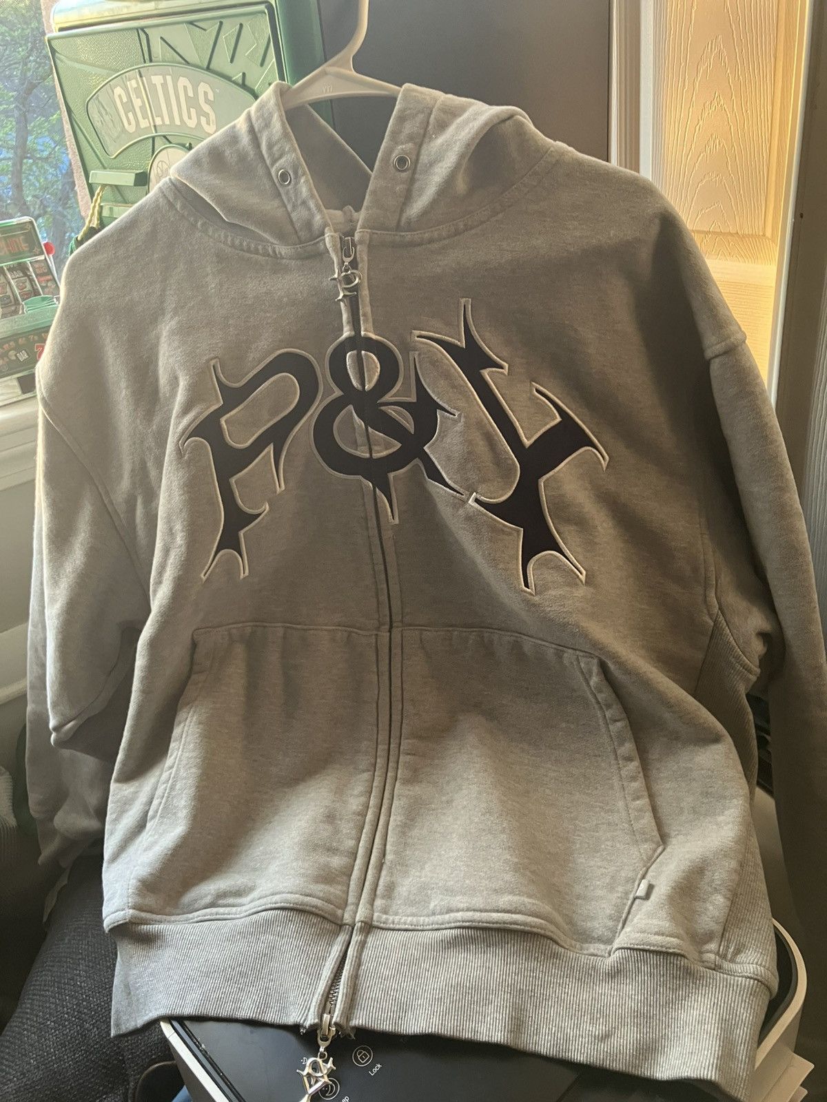 Punk and Yo Punkandyo grey zip up hoodie | Grailed