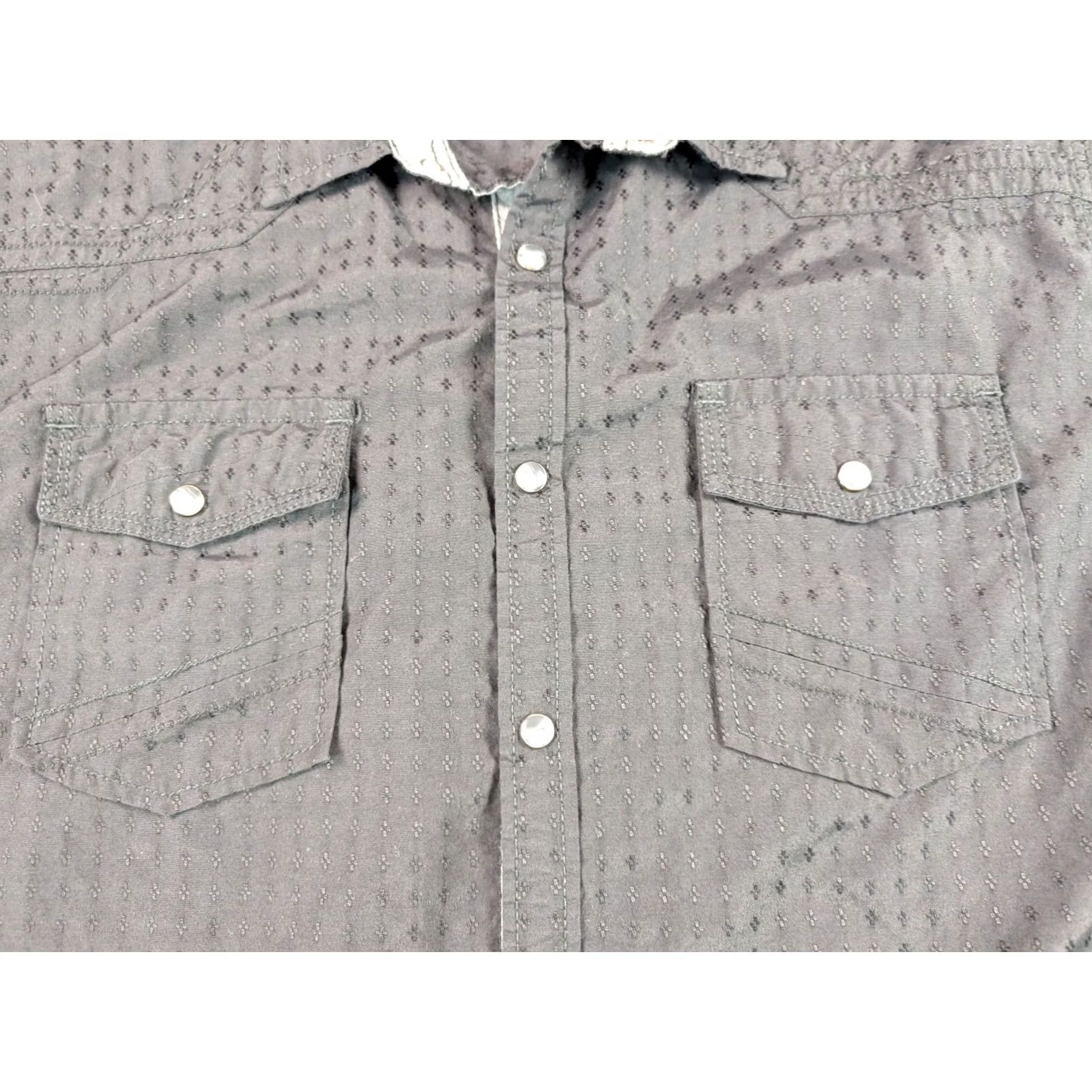 BKE BKE Western Shirt Men XL Black Pearl Snap Rugged Standard Fit Textured Plaid Casual Western Theme Size US XL / EU 56 / 4 - 5 Thumbnail
