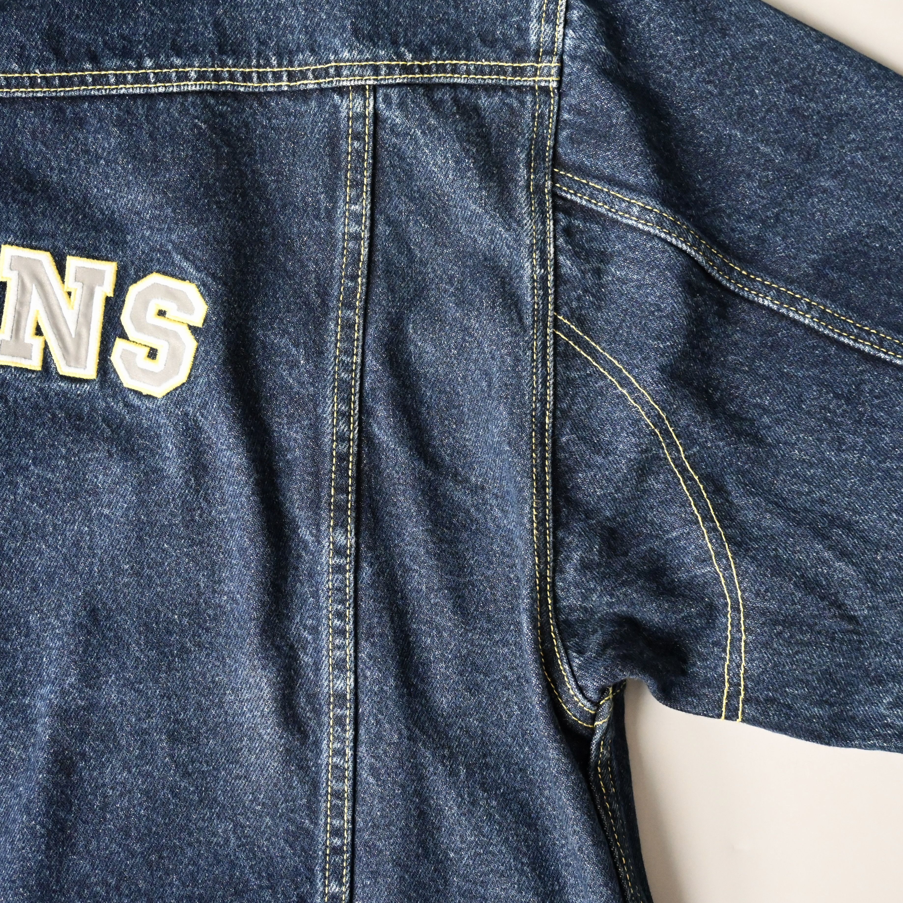 Vintage VTG MO JEANS by Maurice Malone reflective logo denim trucker Size US XXL / EU 58 / 5 - 8 Thumbnail