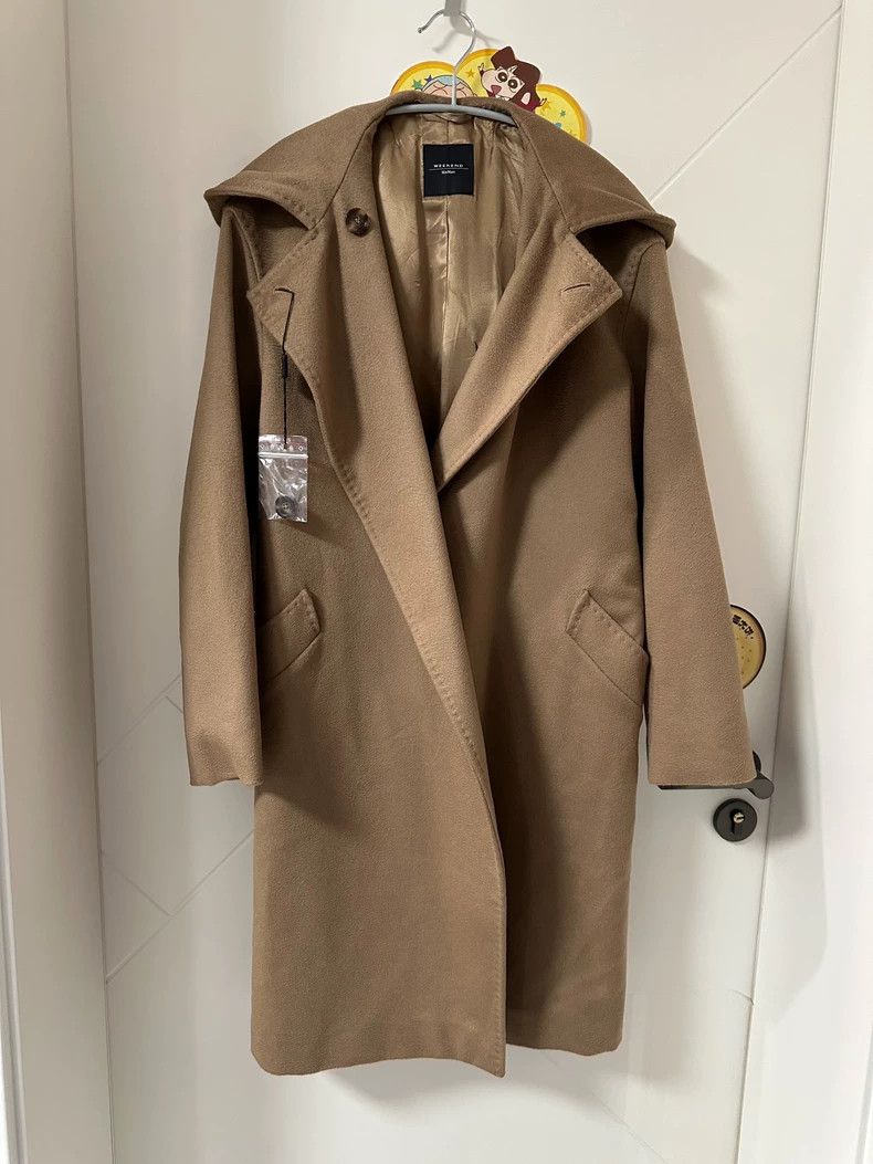 Max Mara Salsa Oversize Jacquard Fabric Trench With Mosaic