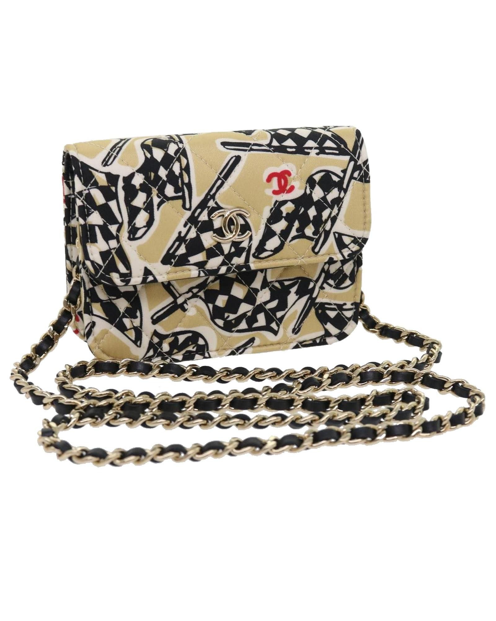 image of Chanel Beige Canvas Shoulder Bag, Women's