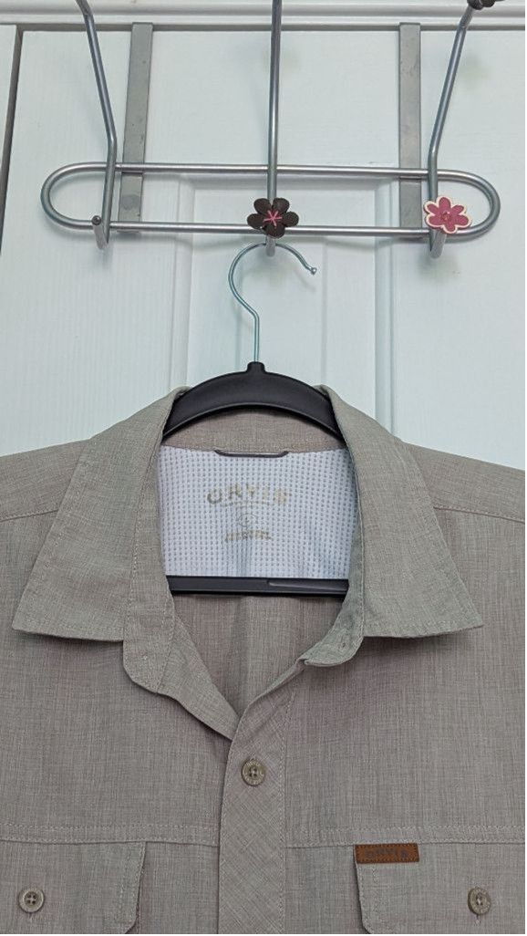 Orvis Men's Orvis Short Sleeve Button Down Shirt Beige Size Large Size US L / EU 52-54 / 3 - 3 Thumbnail