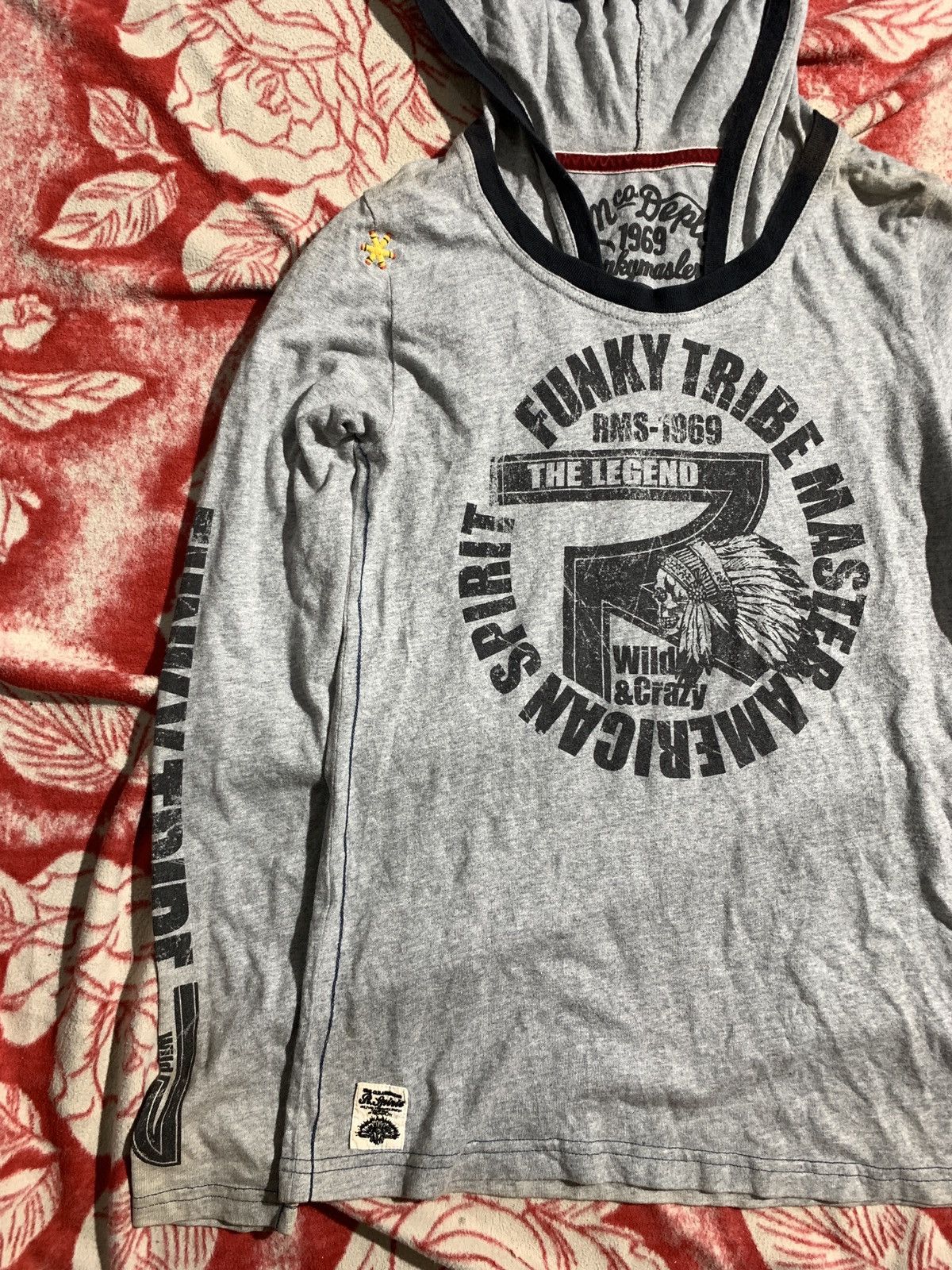 If Six Was Nine × Japanese Brand × Le Grande Bleu (L.G.B.) Japanese~funky tribe hoodie if six LGB style Size US M / EU 48-50 / 2 - 3 Thumbnail