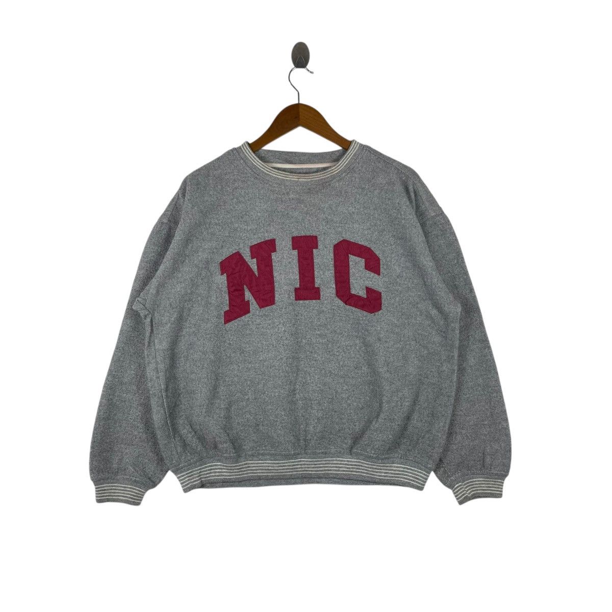 Vintage Vintage NIC Collegiate Fleece Pullover Sweatshirt Size US L / EU 52-54 / 3 - 1 Thumbnail