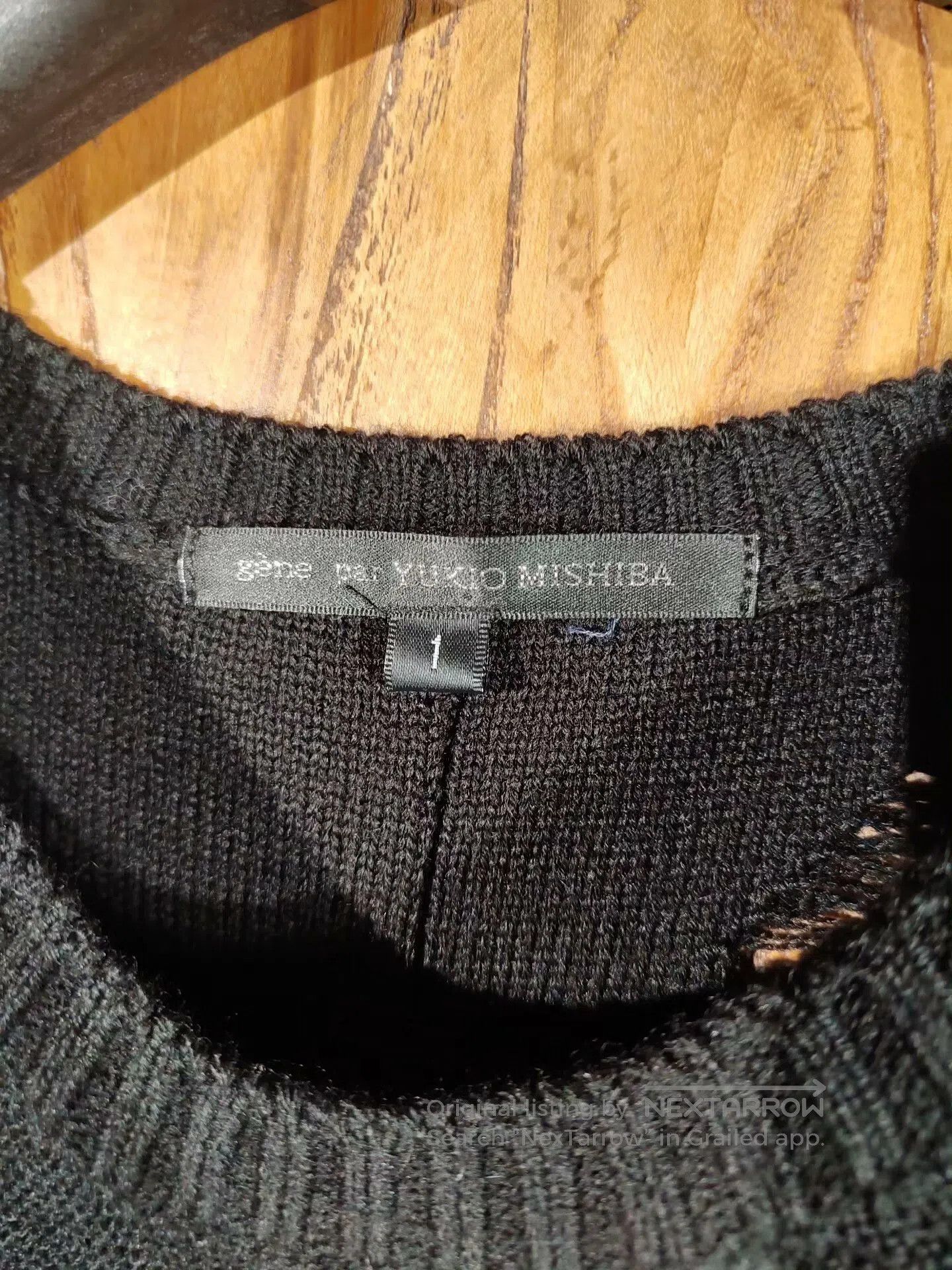 Gene Par Yukio Mishiba Yukio Mishiba Black Distressed Sweater. Size US M / EU 48-50 / 2 - 3 Thumbnail