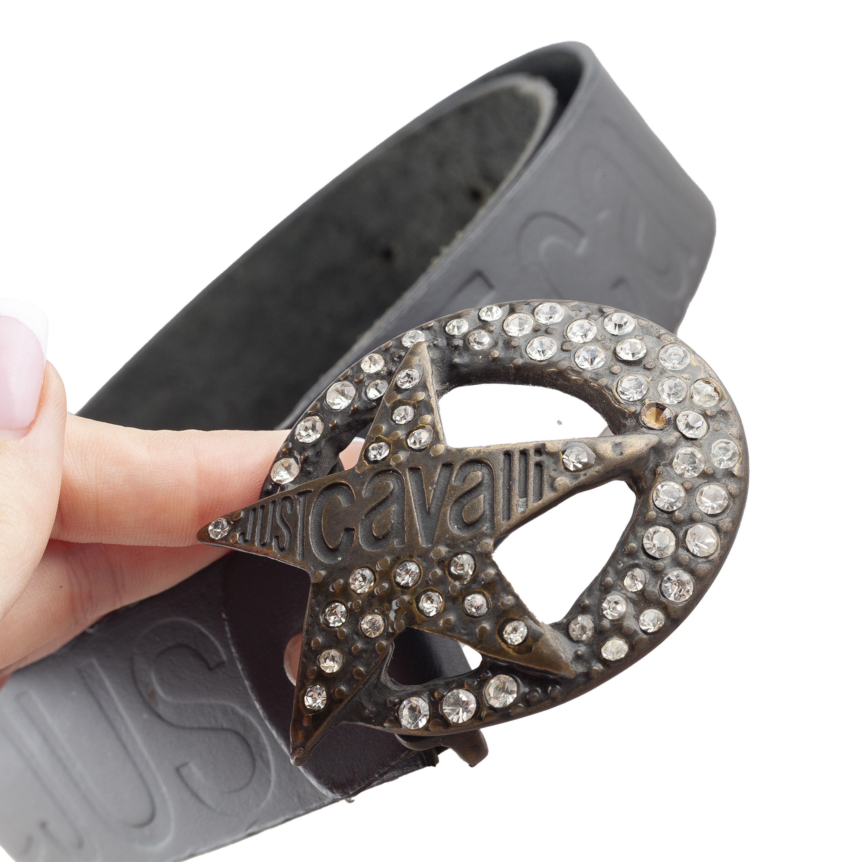 Just Cavalli Just Cavalli Leather Vintage Star Belt (100 CM) Size ONE SIZE - 2 Thumbnail