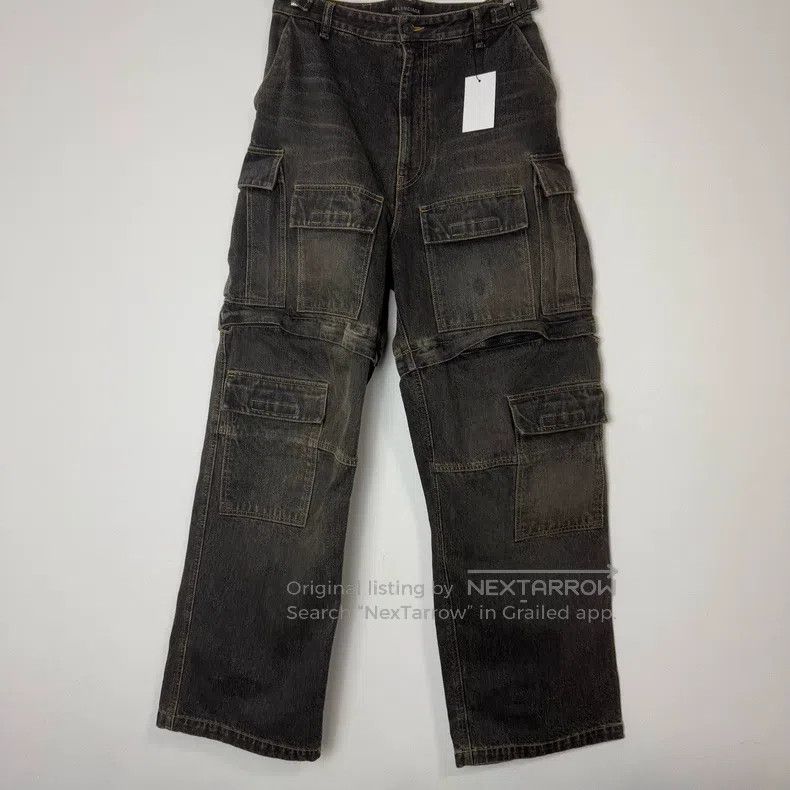 Balenciaga Balenciaga size XS Vintage Washed Removable Cargo Denim Wo Size US 27 - 1 Thumbnail