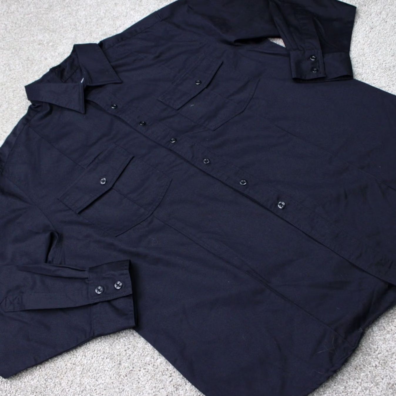 Vintage 5.11 Tactical Shirt Mens Large Black Button-Up Long Sleeve Cotton Solid Runtime? Size US L / EU 52-54 / 3 - 7 Thumbnail