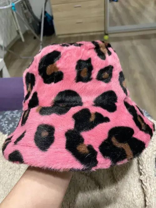 Other Leopard Print Winter Bucket Fashion Panama Hat Size ONE SIZE - 2 Thumbnail